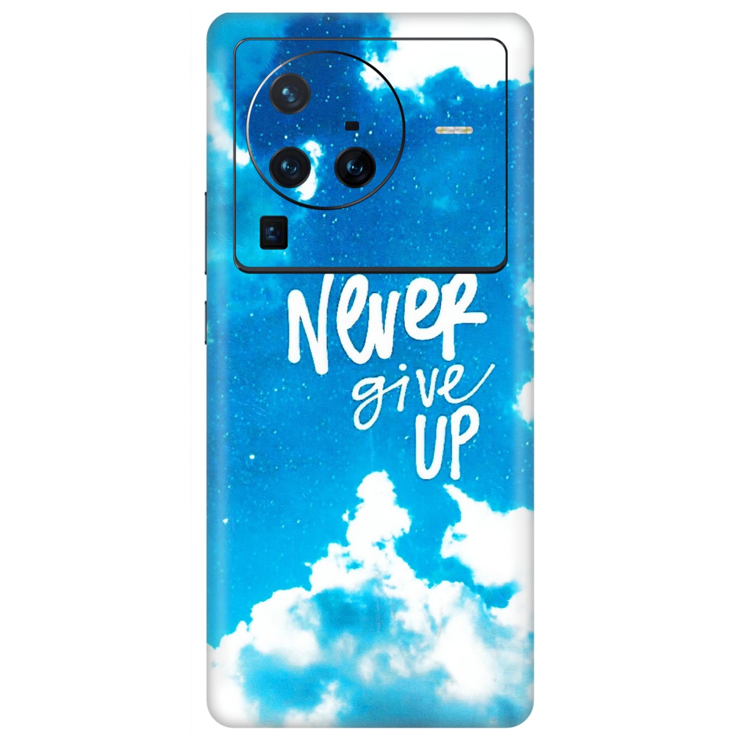 VIVO Z/V/X/T/U/S Series Phone Skins (All Models) - Never Give Up - 3D Embossed Finish (L-279) Vivo X80 Pro (5G)