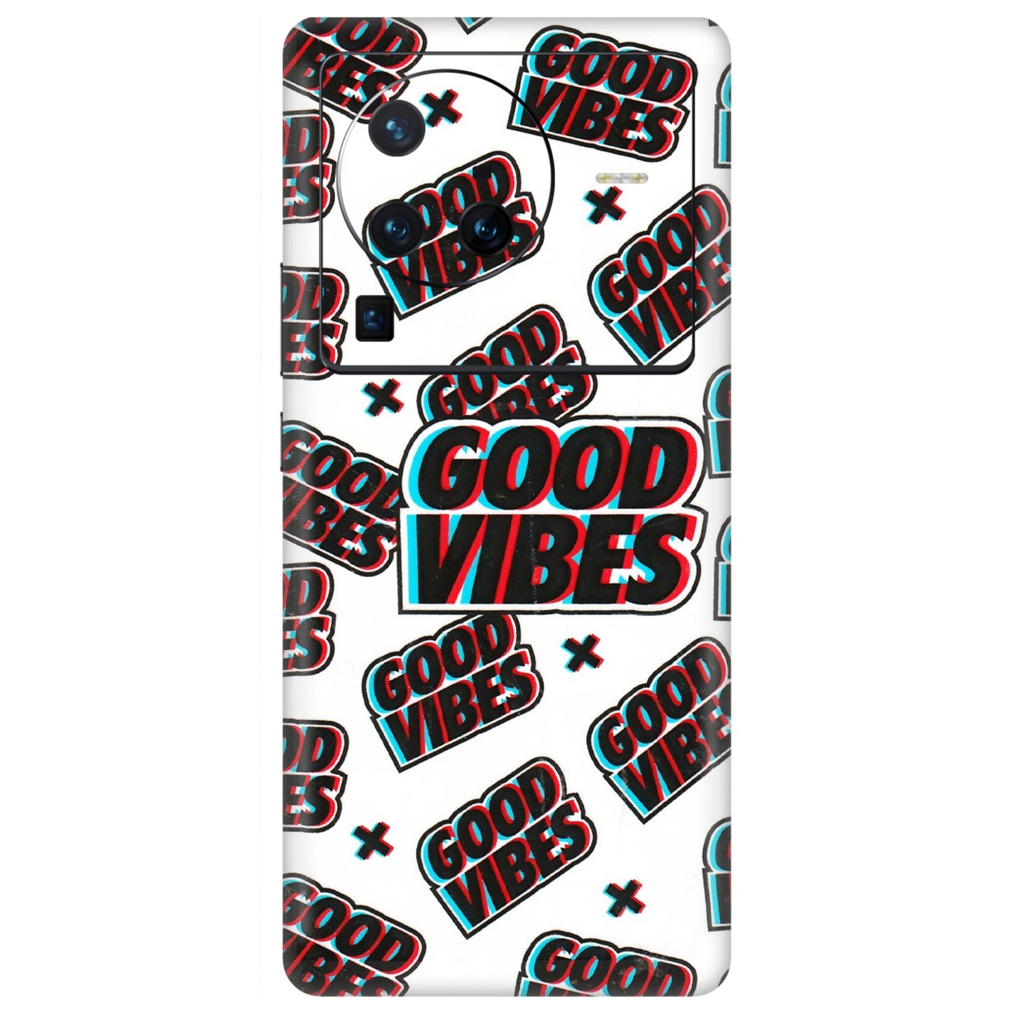 VIVO Z/V/X/T/U/S Series Phone Skins (All Models) - Good Vibes - 3D Embossed Finish (L-282) Vivo X80 Pro (5G)