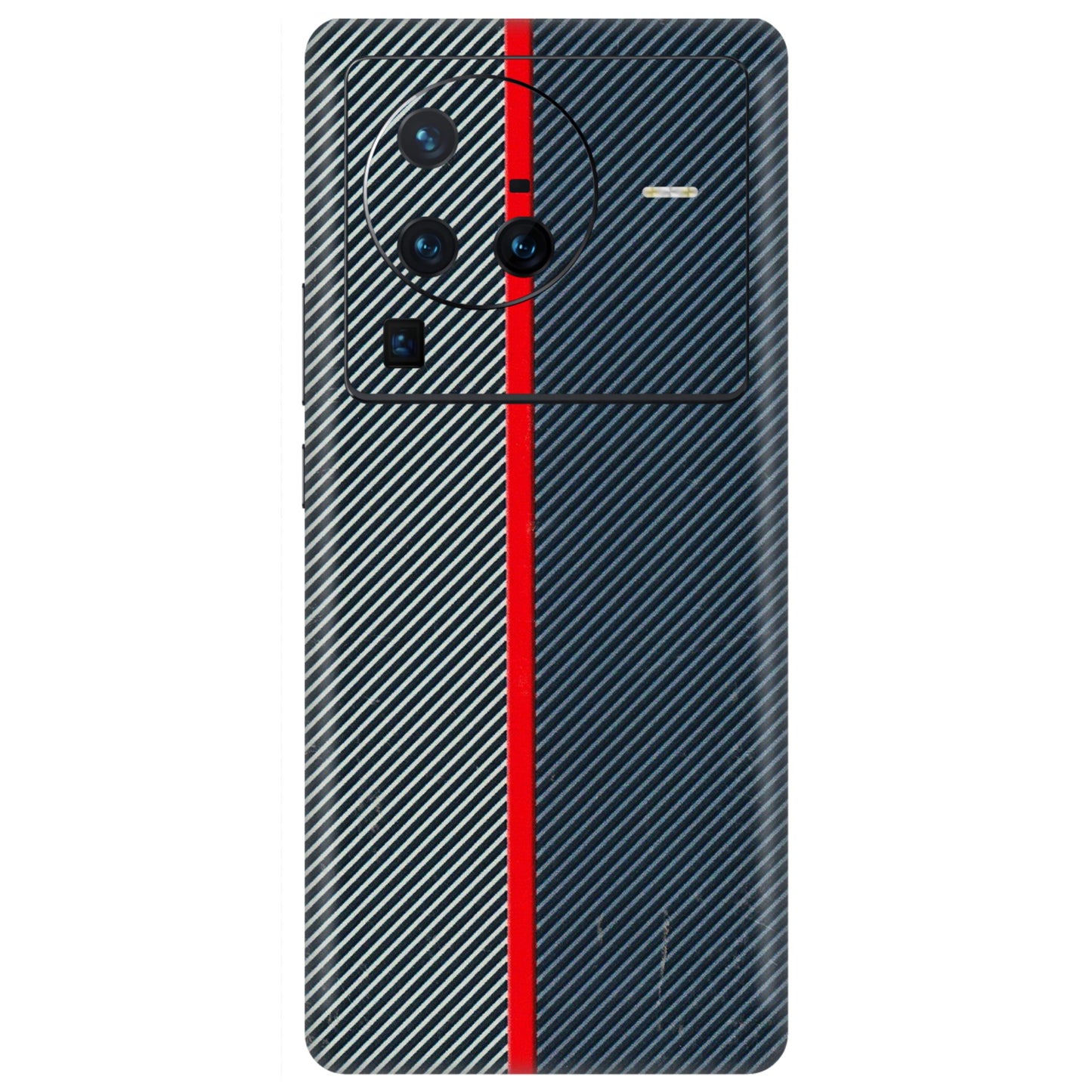 VIVO Z/V/X/T/U/S Series Phone Skins (All Models) - Blue Sober Lines - 3D Embossed Finish (L-305) Vivo X80 Pro (5G)