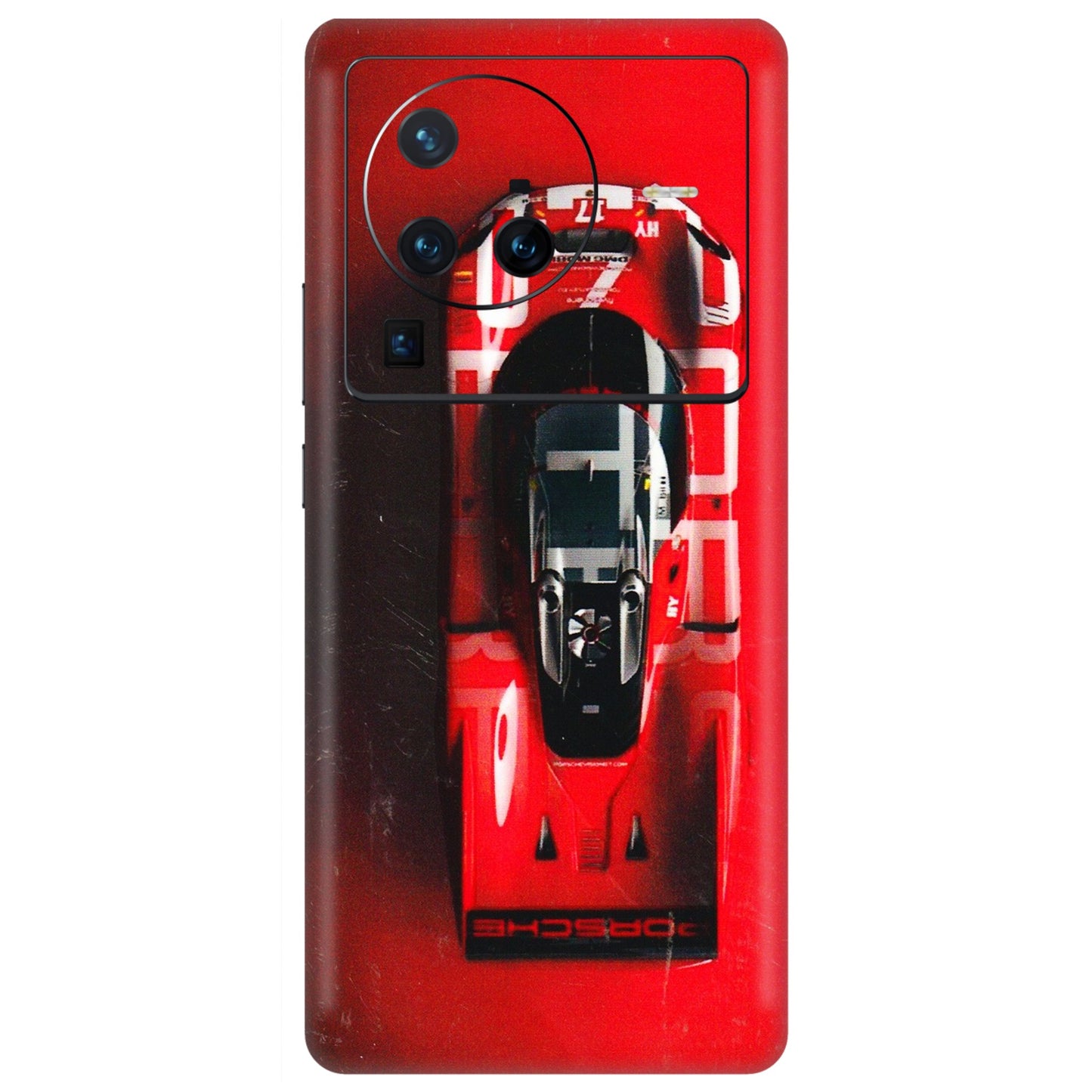 VIVO Z/V/X/T/U/S Series Phone Skins (All Models) - Red Porsche Car Logo - 3D Embossed Finish (L-315) Vivo X80 Pro (5G)