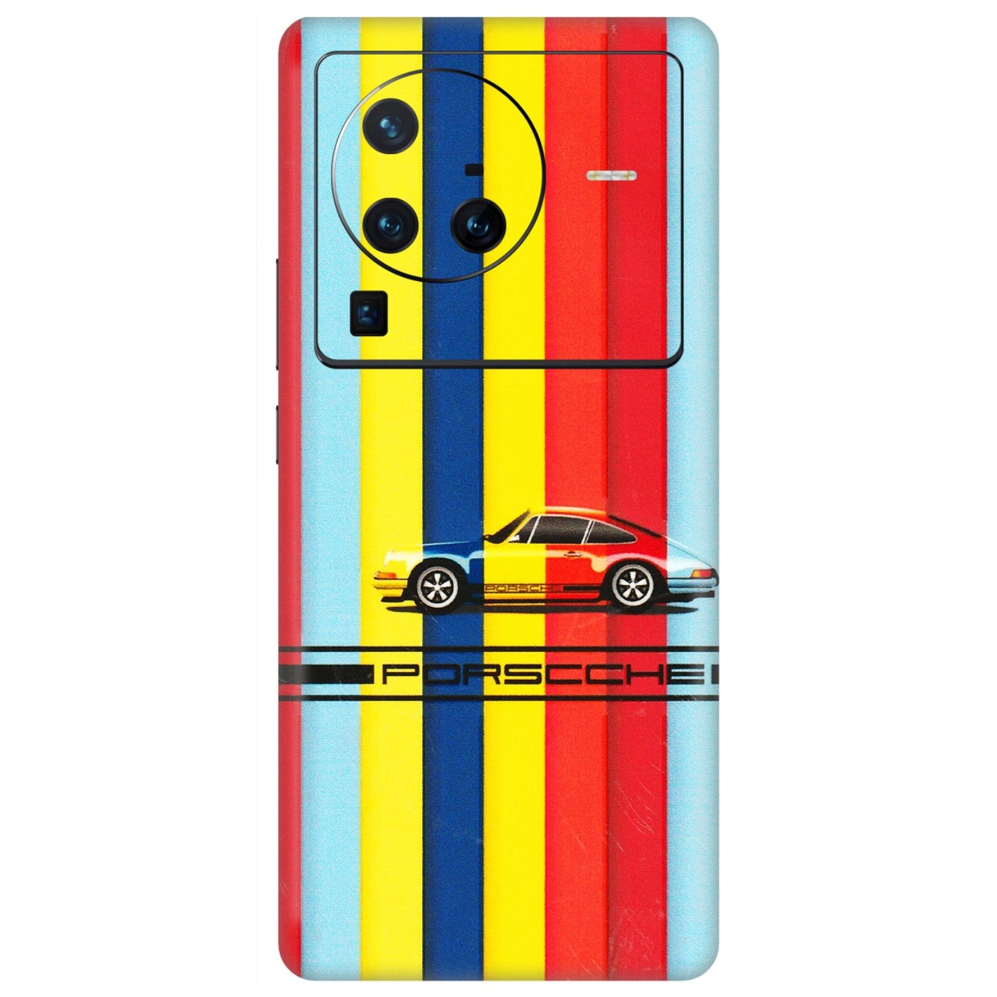 VIVO Z/V/X/T/U/S Series Phone Skins (All Models) - Multicolour Porche - 3D Embossed Finish (L-39) Vivo X80 Pro (5G)