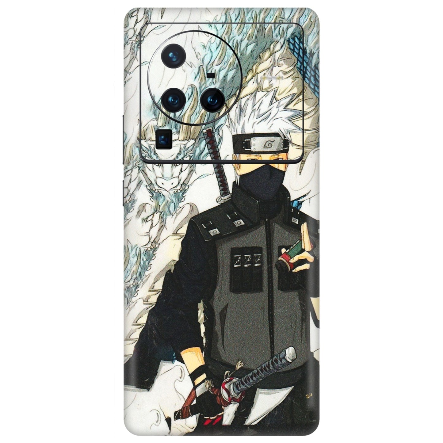 VIVO Z/V/X/T/U/S Series Phone Skins (All Models) - Kakashi Hatake Naruto Anime - 3D Embossed Finish (L-46) Vivo X80 Pro (5G)