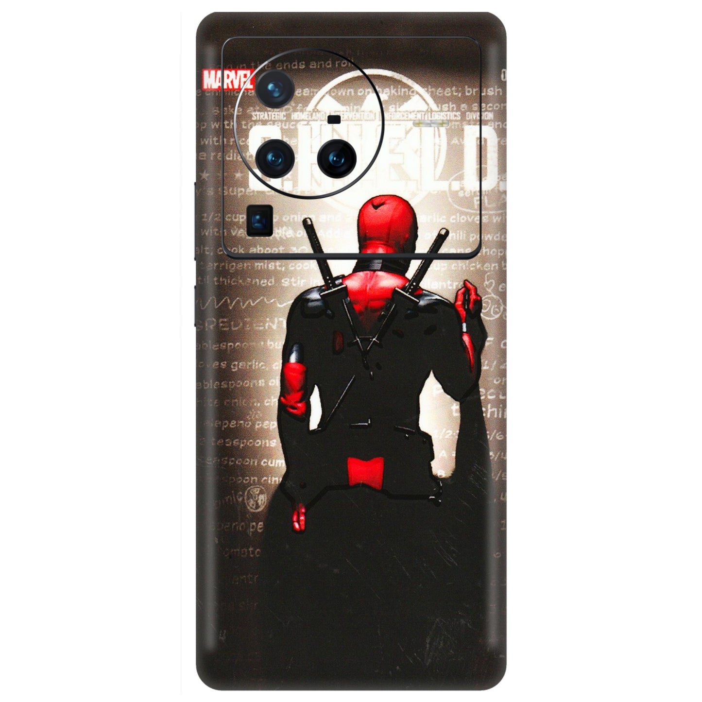 VIVO Z/V/X/T/U/S Series Phone Skins (All Models) - Deadpool - 3D Embossed Finish (L-56) Vivo X80 Pro (5G)