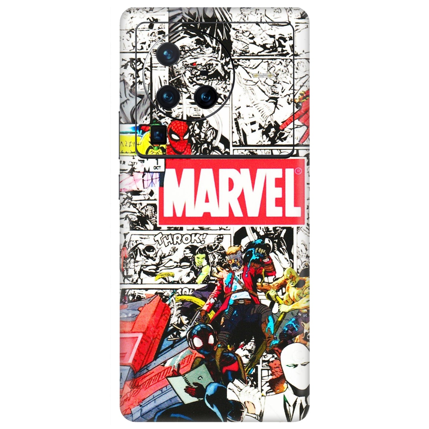 VIVO Z/V/X/T/U/S Series Phone Skins (All Models) - Marvel Colorful Comic - 3D Embossed Finish (L-64) Vivo X80 Pro (5G)