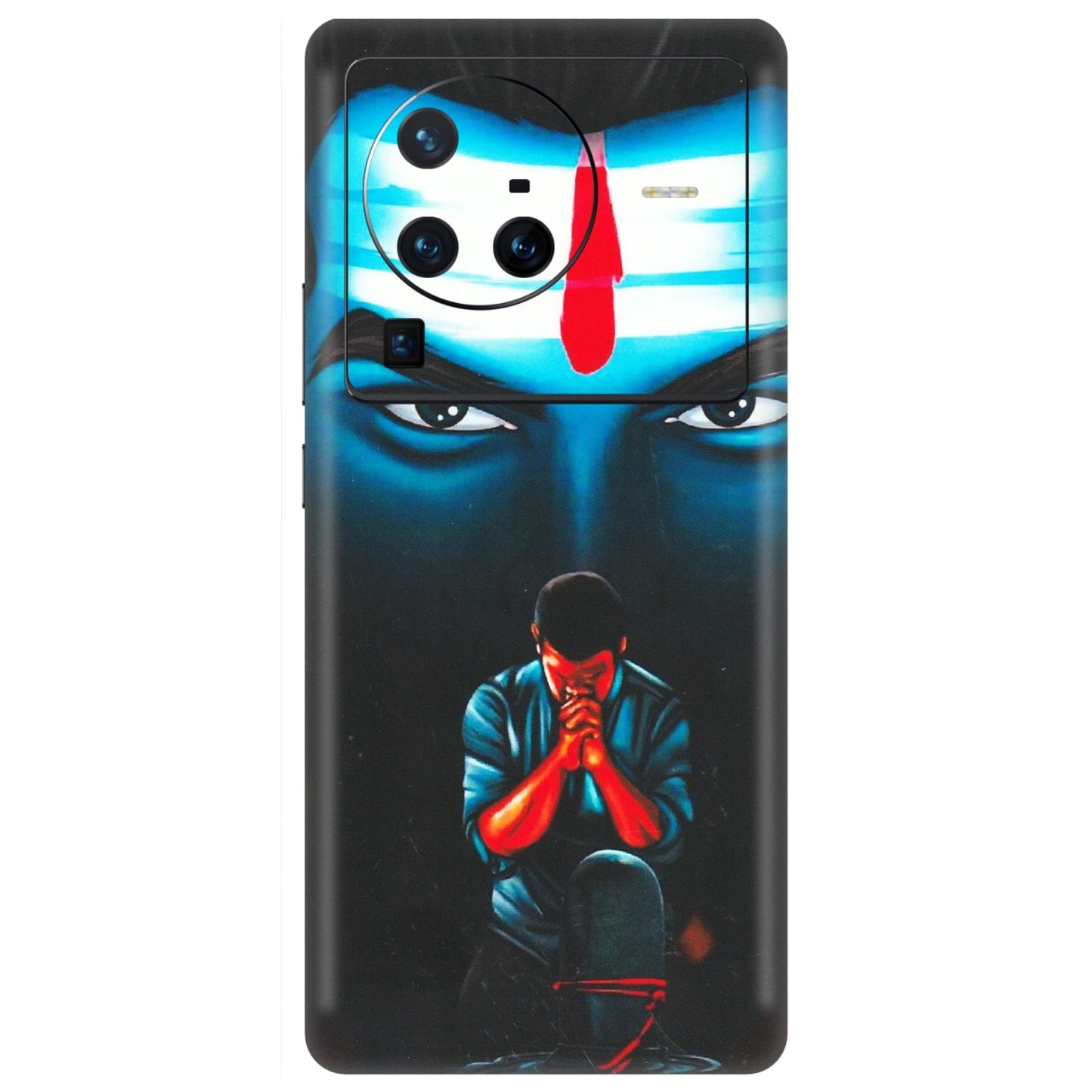 VIVO Z/V/X/T/U/S Series Phone Skins (All Models) - Mahakal Bhakt - Matte Finish (M-112) Vivo X80 Pro (5G)