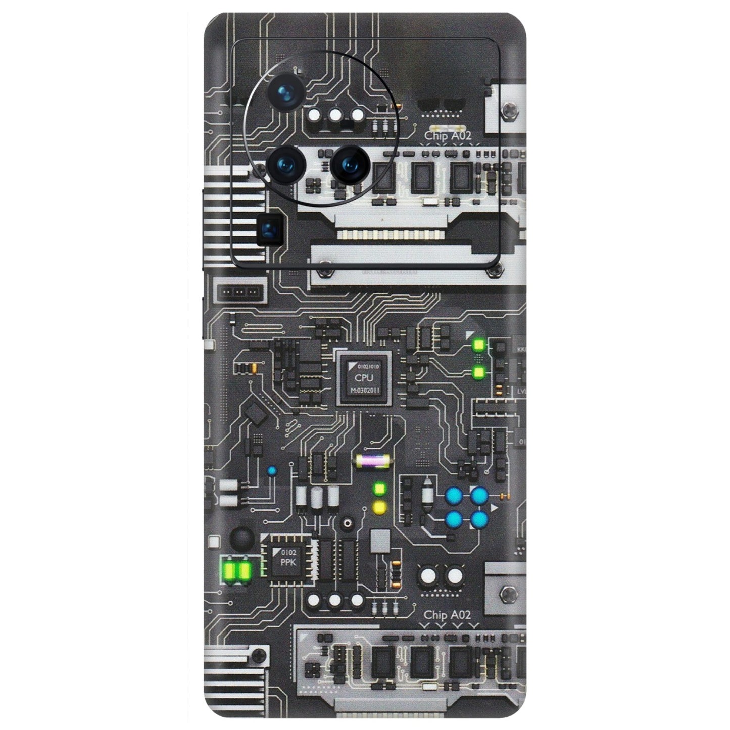 VIVO Z/V/X/T/U/S Series Phone Skins (All Models) - Motherboard Internals - Matte Finish (M-135) Vivo X80 Pro (5G)