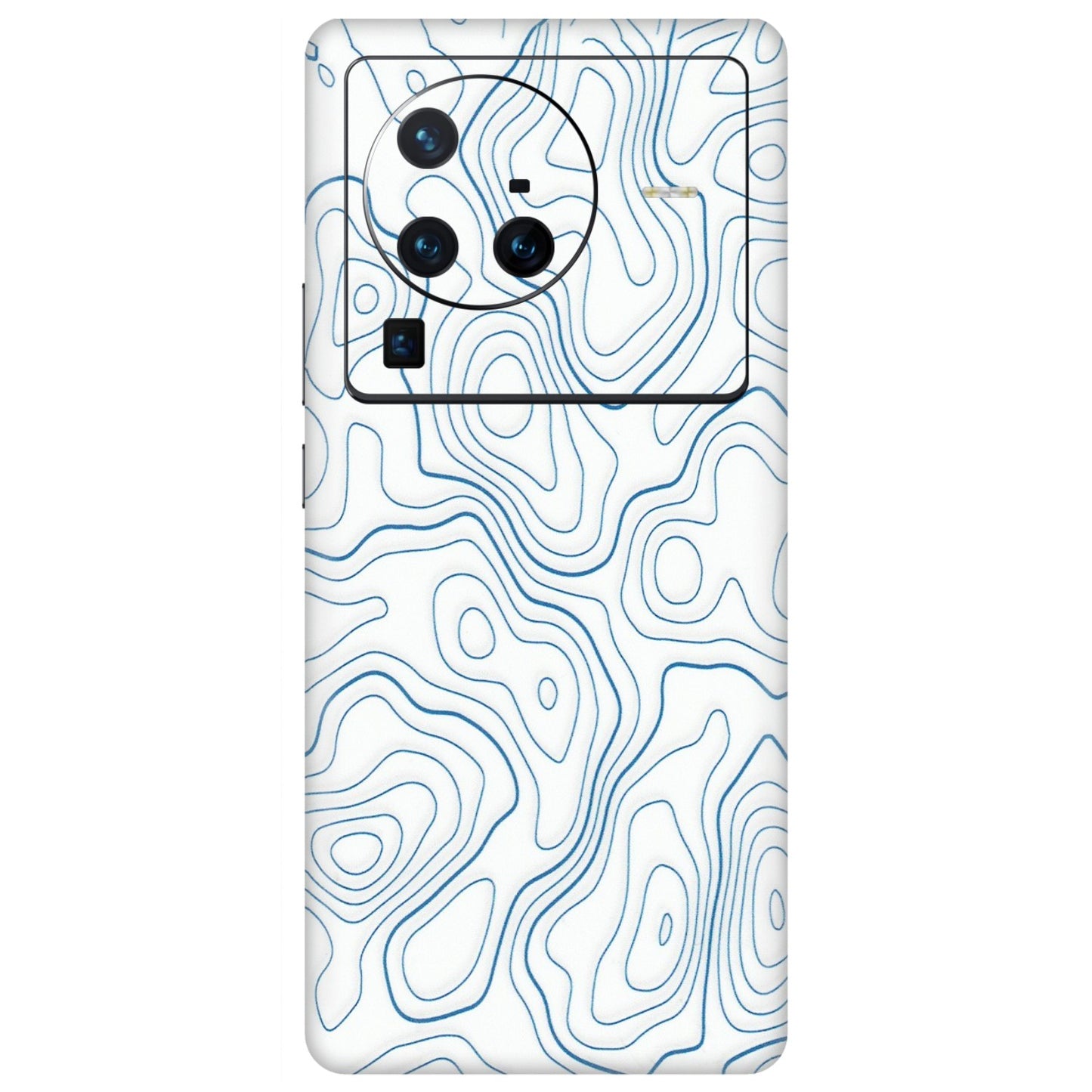 VIVO Z/V/X/T/U/S Series Phone Skins (All Models) - Blue And White Swirls - Matte Finish (M-139) Vivo X80 Pro (5G)