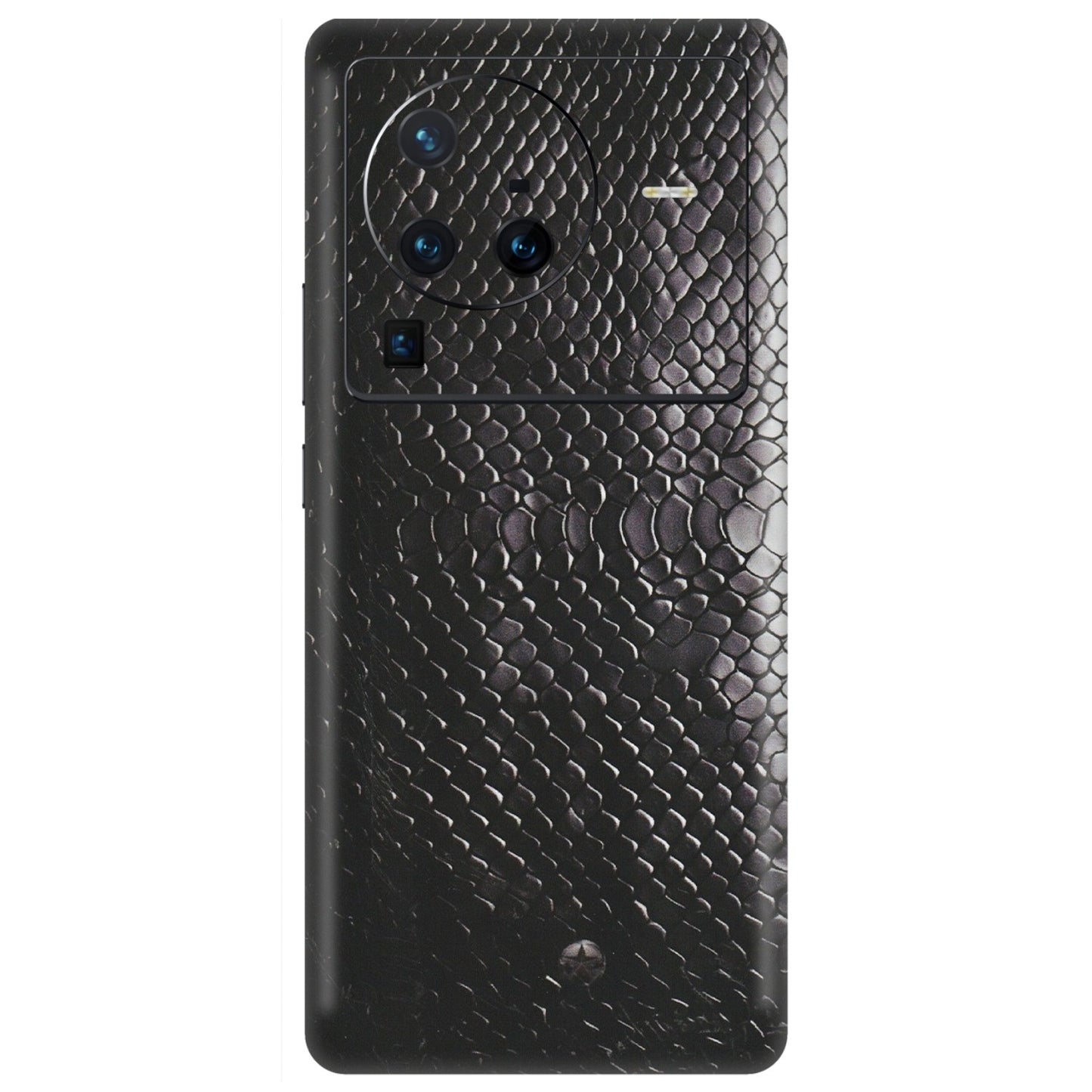 VIVO Z/V/X/T/U/S Series Phone Skins (All Models) - Black Snack Leather - Matte Finish (M-147) Vivo X80 Pro (5G)