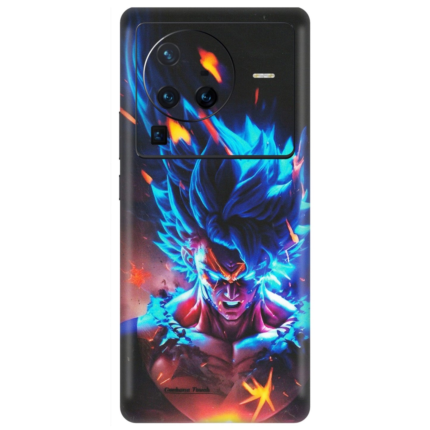 VIVO Z/V/X/T/U/S Series Phone Skins (All Models) - Angry Goku Dragon Ball Anime - Matte Finish (M-150) Vivo X80 Pro (5G)