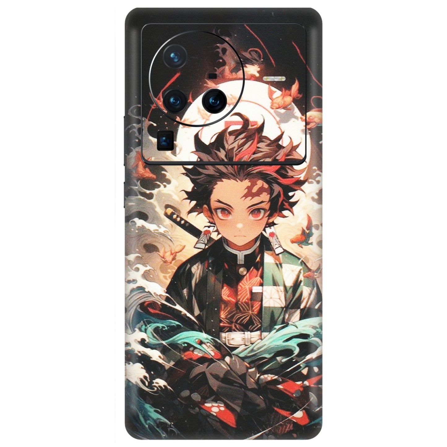 VIVO Z/V/X/T/U/S Series Phone Skins (All Models) - Tanjiro Demon Slayer Anime - Matte Finish (M-158) Vivo X80 Pro (5G)