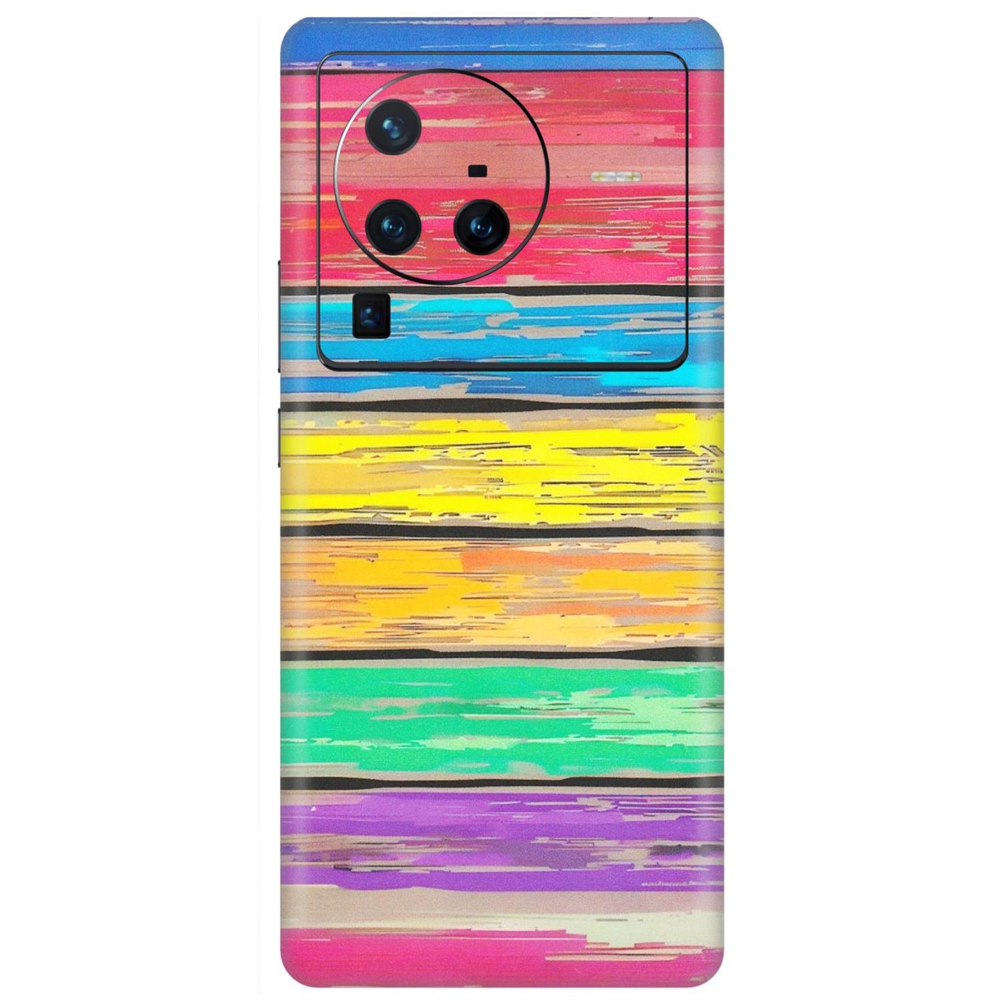 VIVO Z/V/X/T/U/S Series Phone Skins (All Models) - Multi Colour Wooden Wall - Matte Finish (M-96) Vivo X80 Pro (5G)