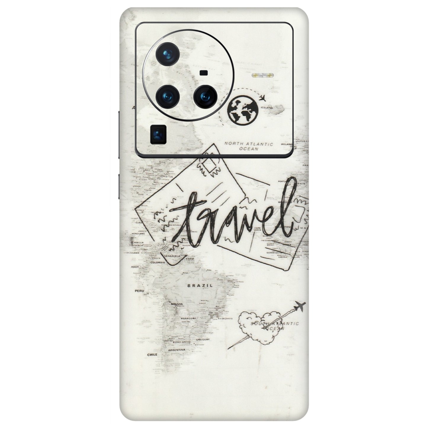 VIVO Z/V/X/T/U/S Series Phone Skins (All Models) - Travel Ticket - Transparent Finish (T-06) Vivo X80 Pro (5G)