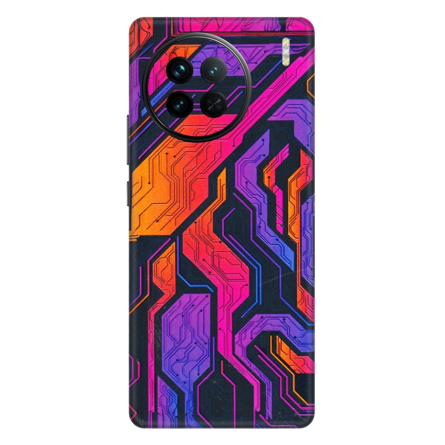 VIVO Z/V/X/T/U/S Series Phone Skins (All Models) - Tech Circuits Futuristic - 3D Embossed Finish (L-07) Vivo X90