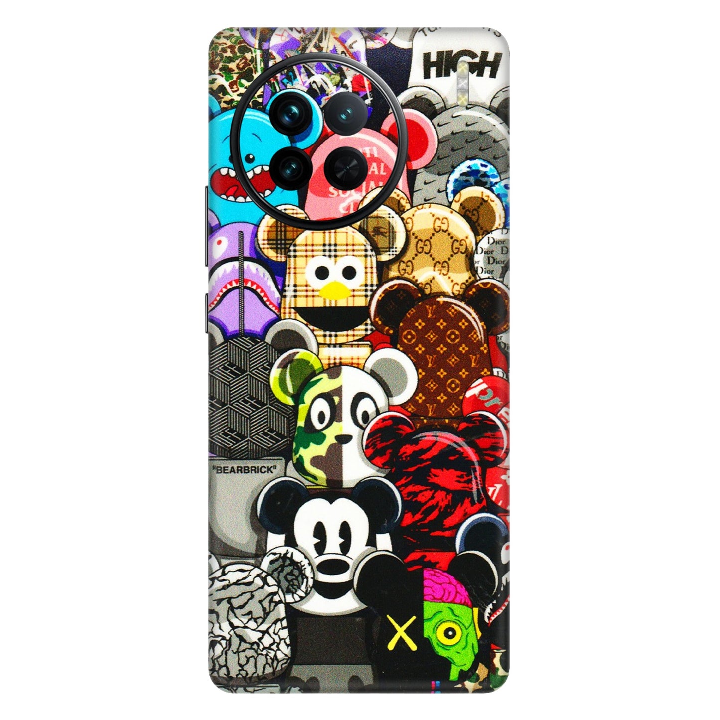 VIVO Z/V/X/T/U/S Series Phone Skins (All Models) - More Mickey Mouses - 3D Embossed Finish (L-118) Vivo X90