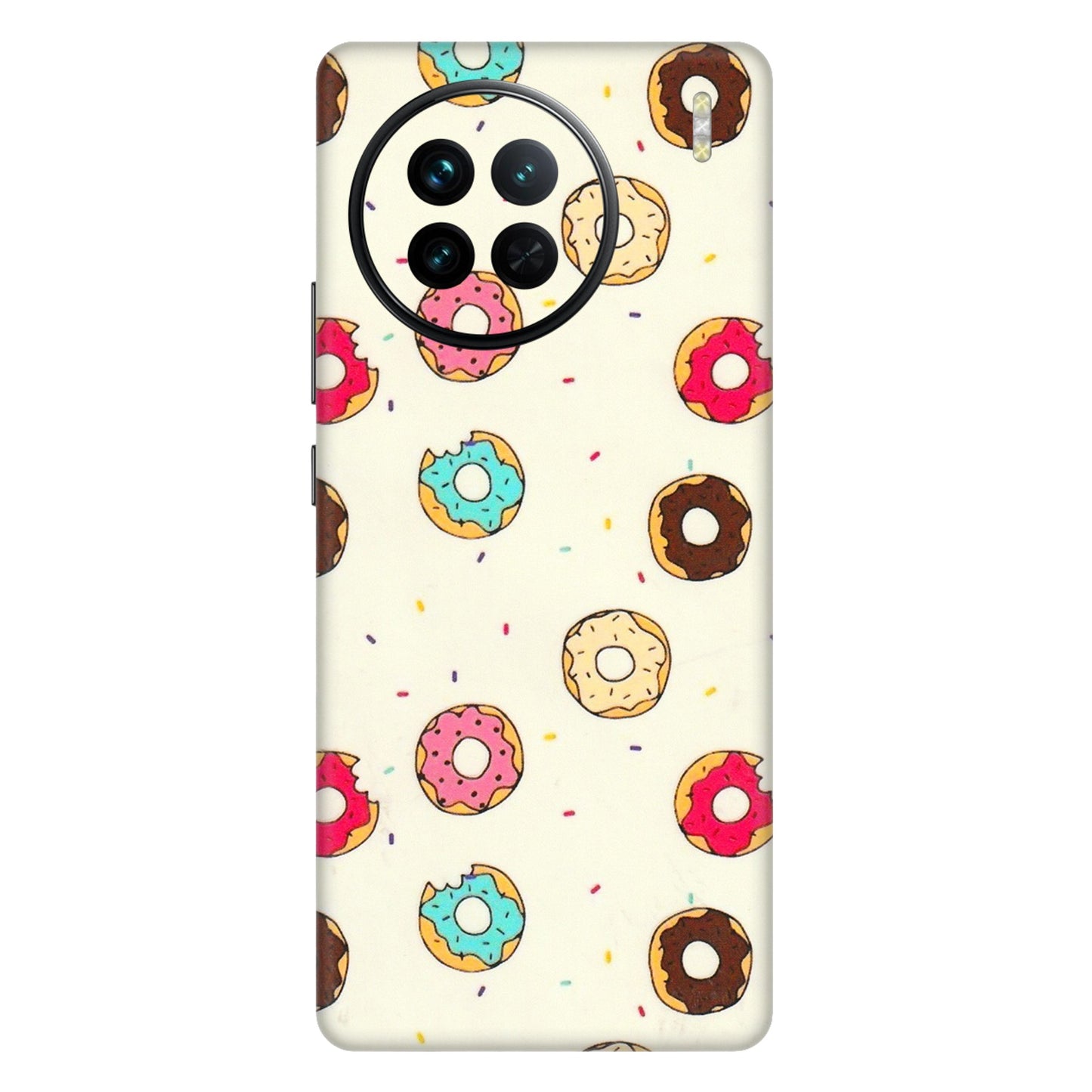 VIVO Z/V/X/T/U/S Series Phone Skins (All Models) - Mini Donuts Doodle Art - 3D Embossed Finish (L-122) Vivo X90