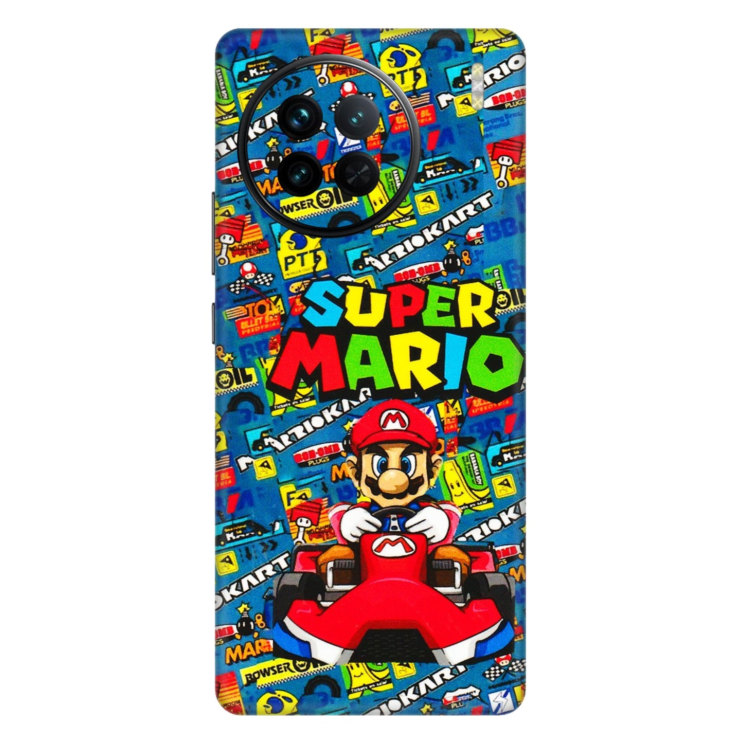 VIVO Z/V/X/T/U/S Series Phone Skins (All Models) - Super Mario Kart - 3D Embossed Finish (L-140) Vivo X90