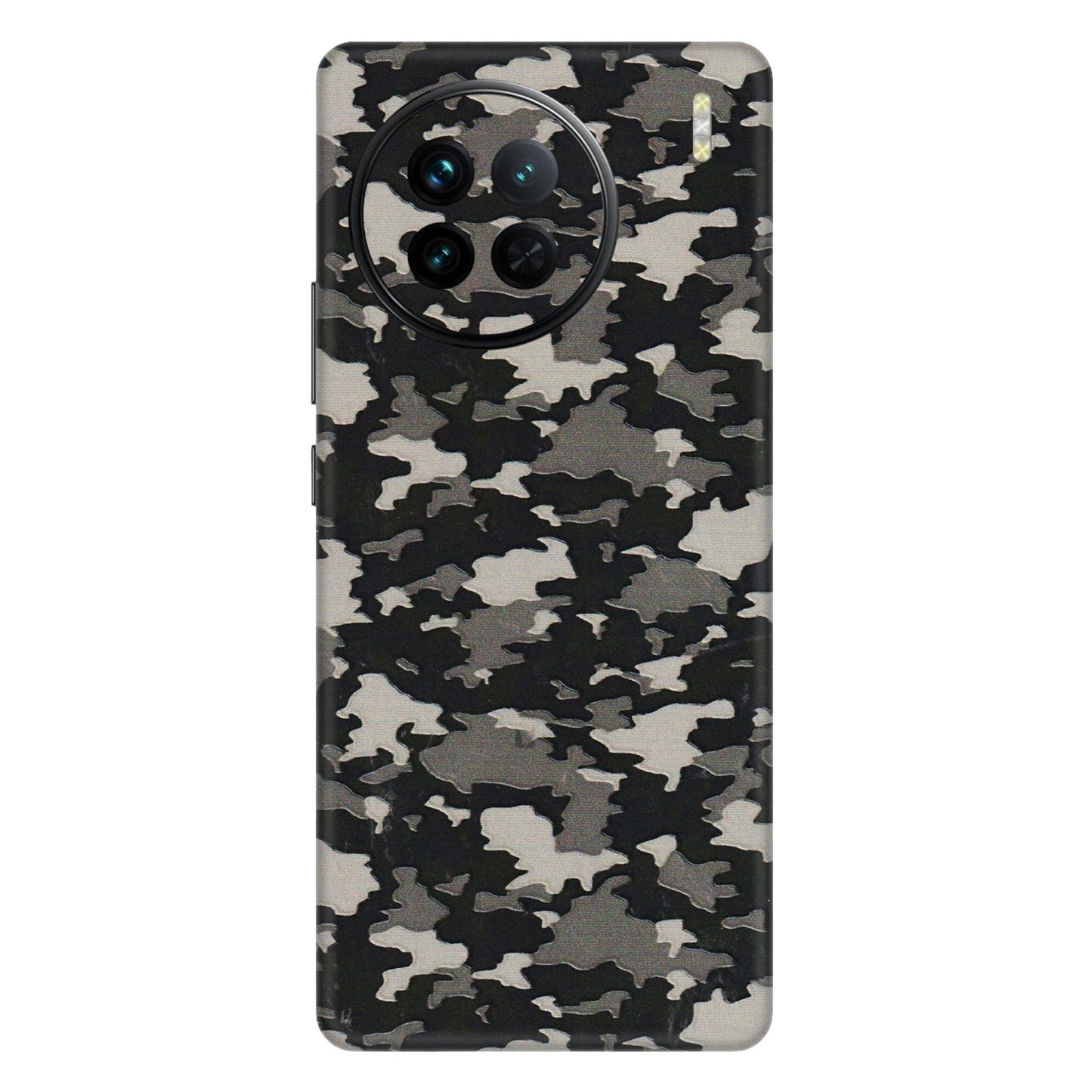 VIVO Z/V/X/T/U/S Series Phone Skins (All Models) - Black/Grey Camoflaunge - 3D Embossed Finish (L-142) Vivo X90