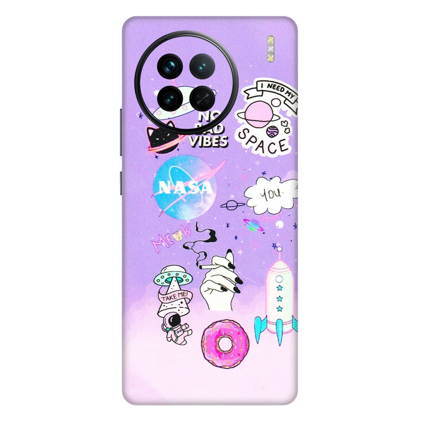 VIVO Z/V/X/T/U/S Series Phone Skins (All Models) - I Need My Nasa Skin - 3D Embossed Finish (L-149) Vivo X90