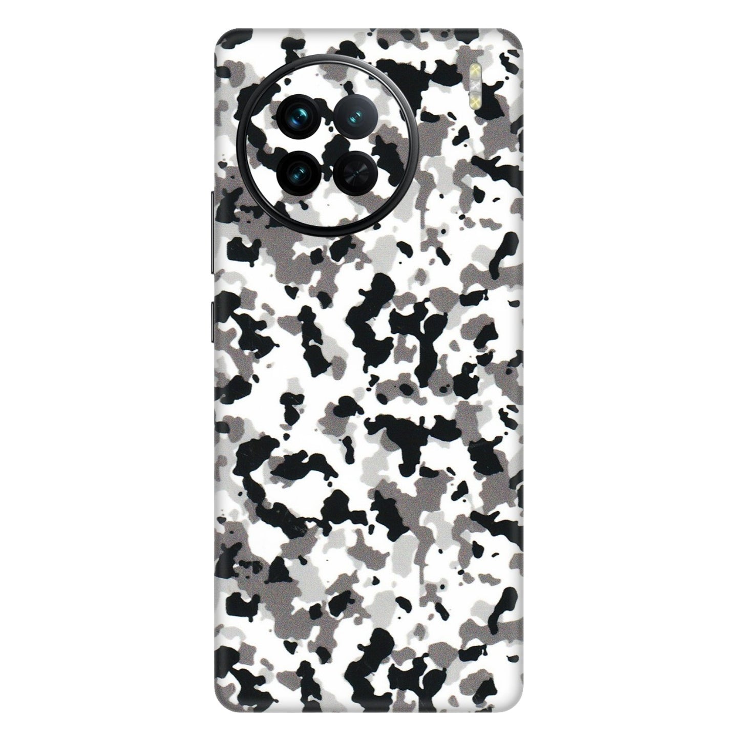 VIVO Z/V/X/T/U/S Series Phone Skins (All Models) - White Black Camouflage - 3D Embossed Finish (L-18) Vivo X90