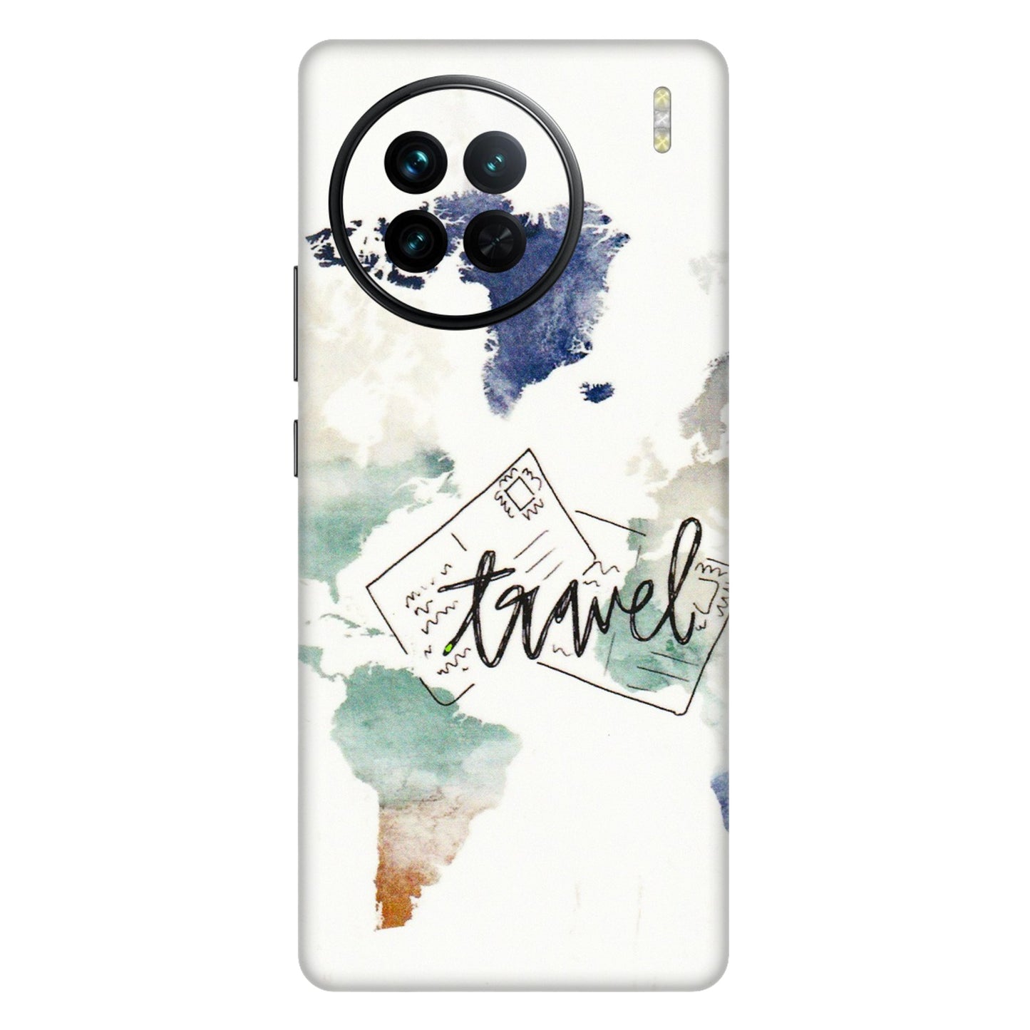 VIVO Z/V/X/T/U/S Series Phone Skins (All Models) - Travel The World - 3D Embossed Finish (L-232) Vivo X90