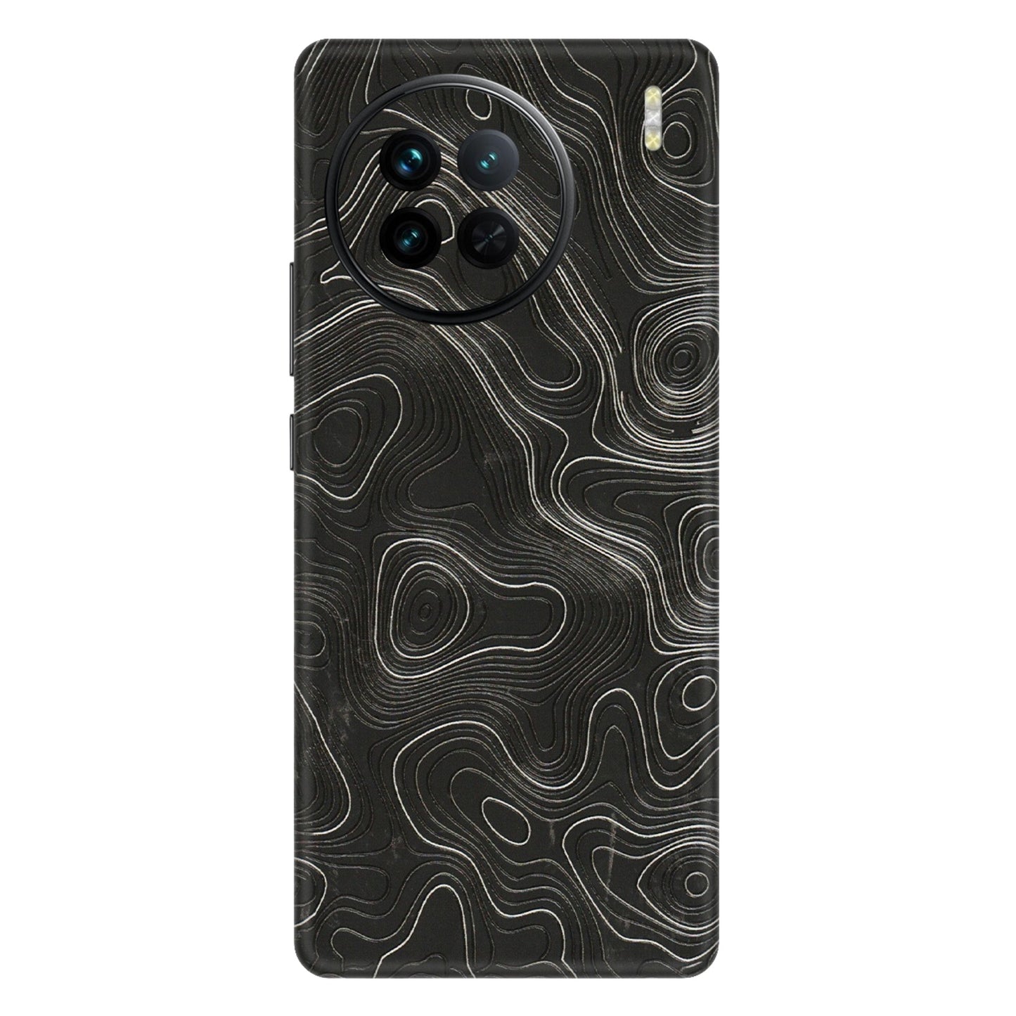 VIVO Z/V/X/T/U/S Series Phone Skins (All Models) - Abstract White Line Map - 3D Embossed Finish (L-269) Vivo X90