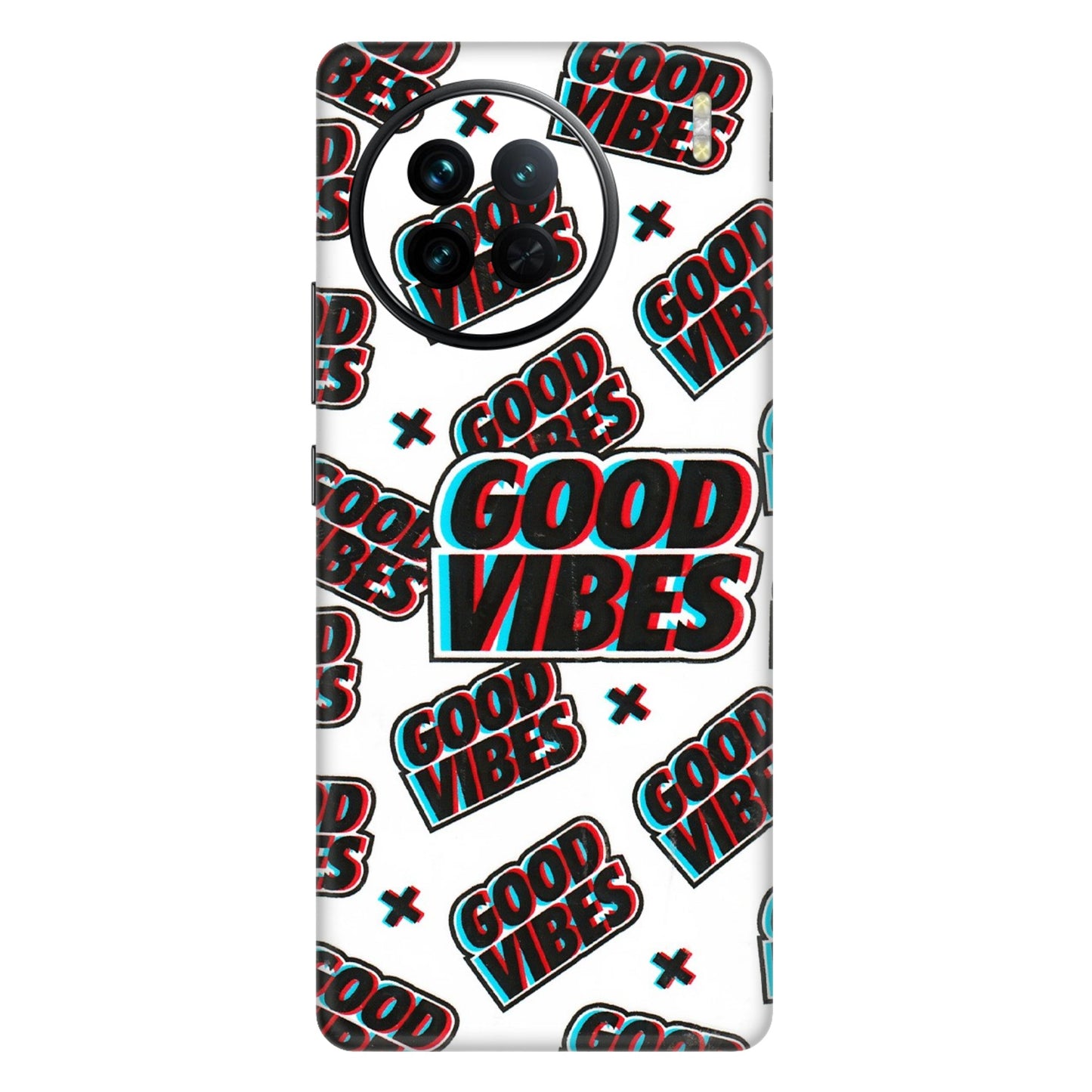 VIVO Z/V/X/T/U/S Series Phone Skins (All Models) - Good Vibes - 3D Embossed Finish (L-282) Vivo X90