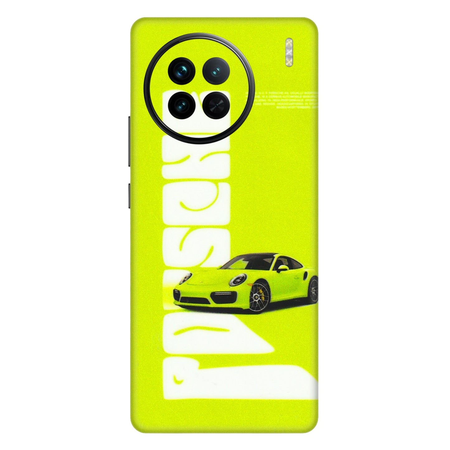 VIVO Z/V/X/T/U/S Series Phone Skins (All Models) - Lime Green Porche - 3D Embossed Finish (L-30) Vivo X90