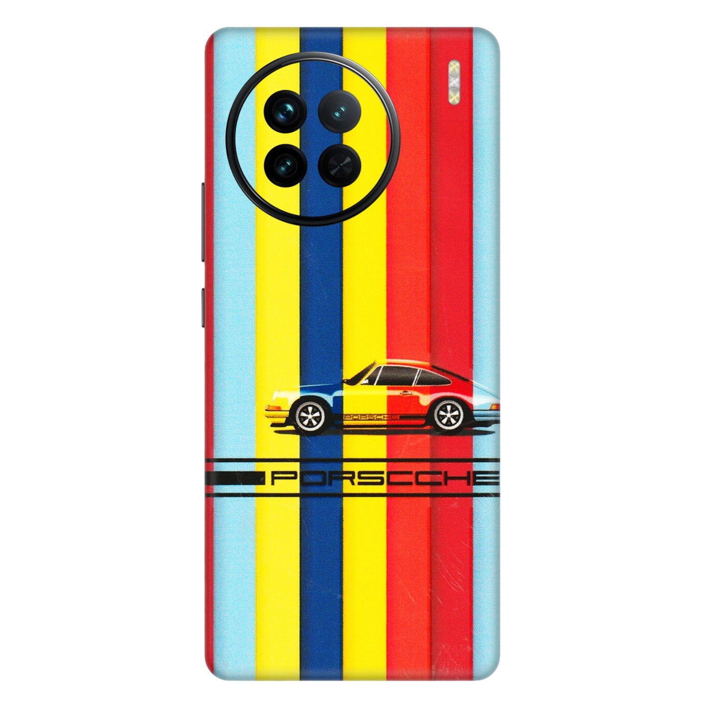 VIVO Z/V/X/T/U/S Series Phone Skins (All Models) - Multicolour Porche - 3D Embossed Finish (L-39) Vivo X90