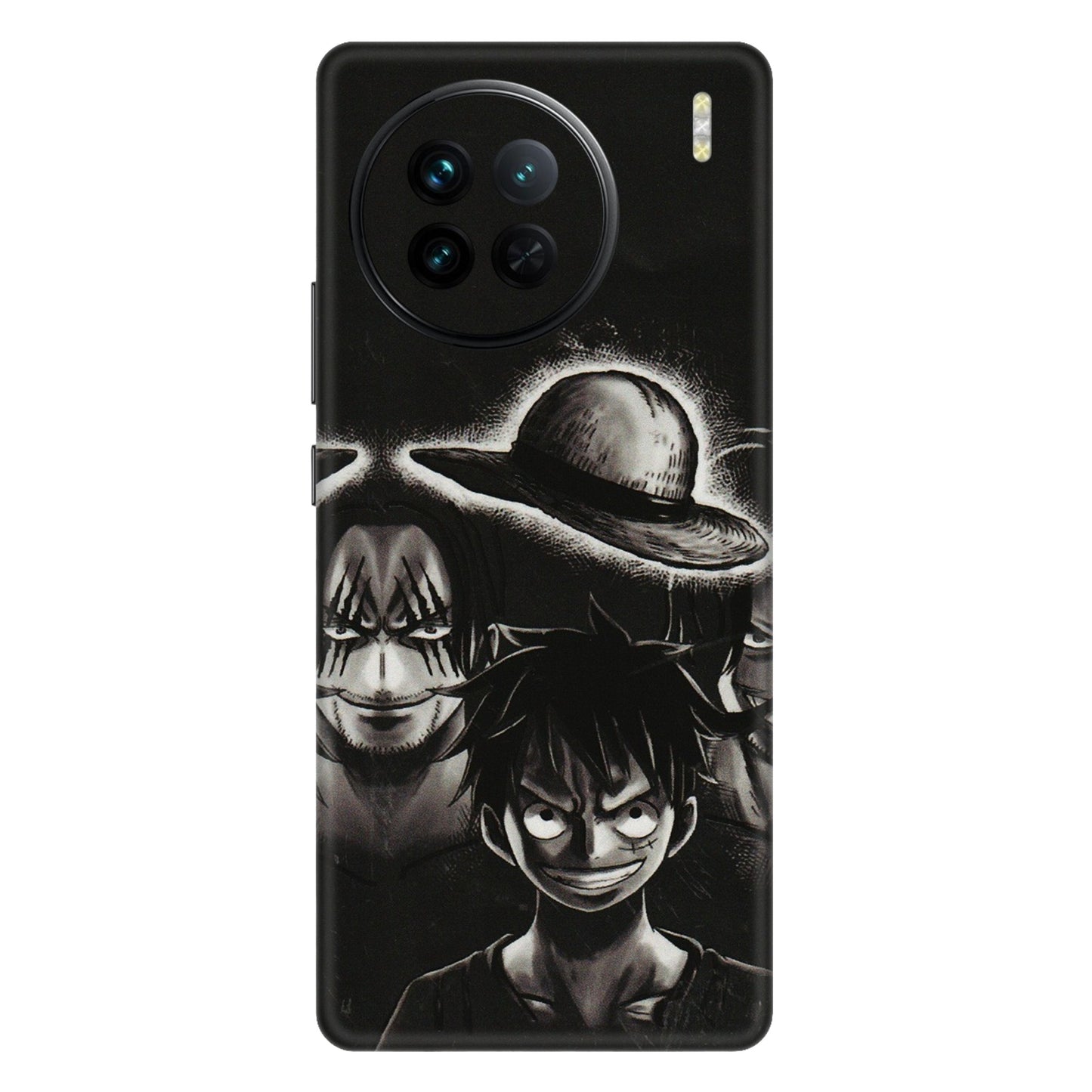 VIVO Z/V/X/T/U/S Series Phone Skins (All Models) - Black Luffy Hat - 3D Embossed Finish (L-57) Vivo X90