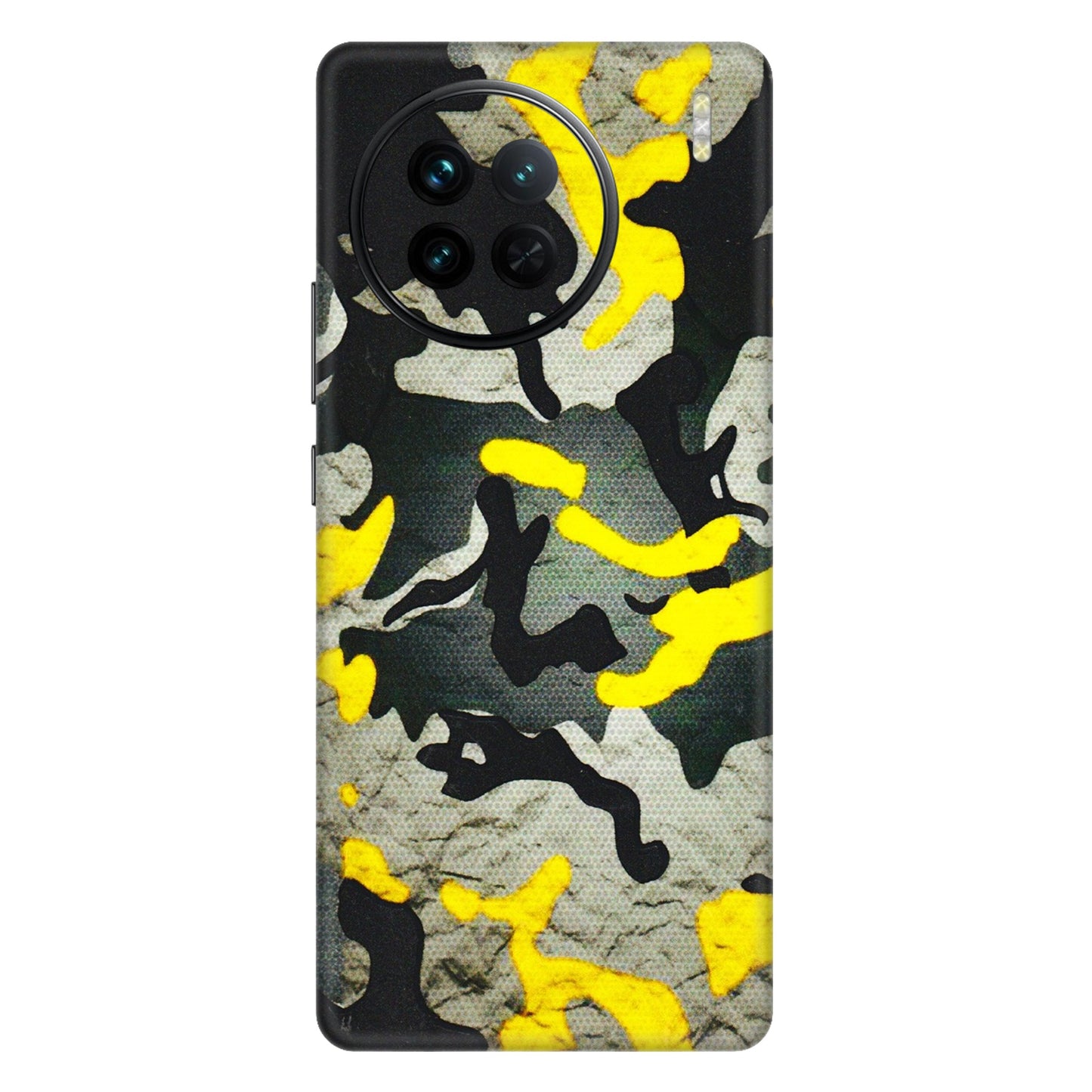 VIVO Z/V/X/T/U/S Series Phone Skins (All Models) - Yellow Camouflage - 3D Embossed Finish (L-61) Vivo X90