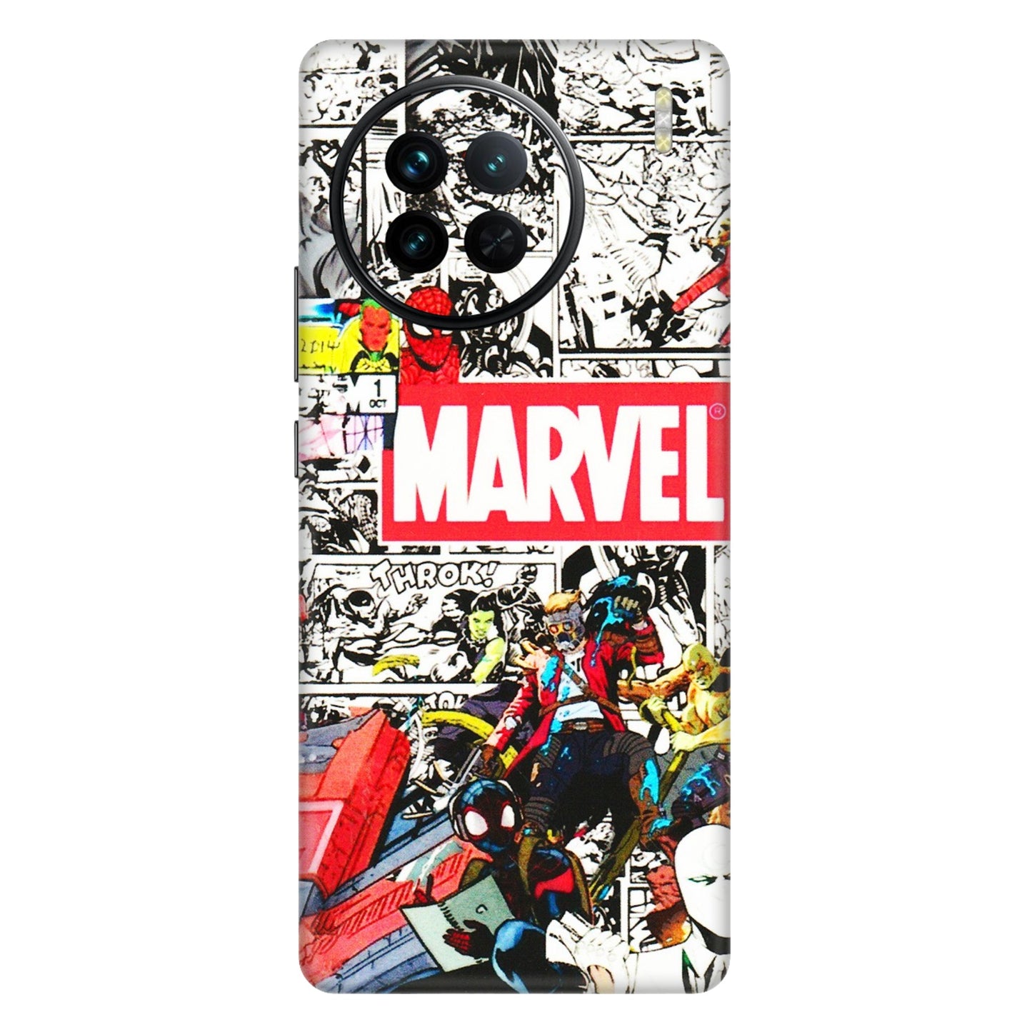 VIVO Z/V/X/T/U/S Series Phone Skins (All Models) - Marvel Colorful Comic - 3D Embossed Finish (L-64) Vivo X90