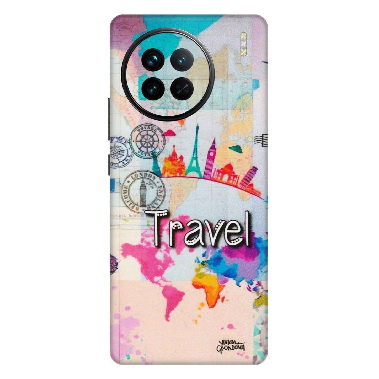 VIVO Z/V/X/T/U/S Series Phone Skins (All Models) - Travel The Wonders - Matte Finish (M-108) Vivo X90