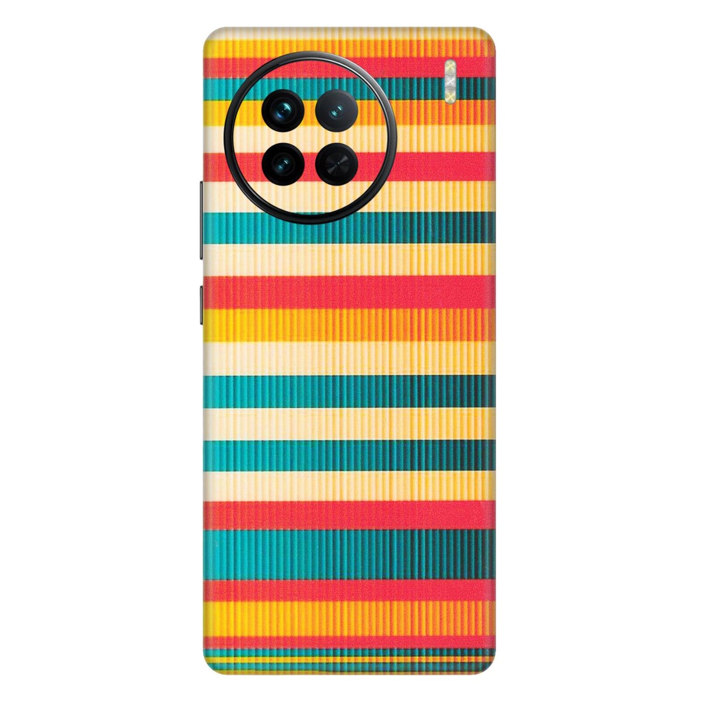 VIVO Z/V/X/T/U/S Series Phone Skins (All Models) - Colourful Stripes Soothing Effect - Matte Finish (M-86) Vivo X90