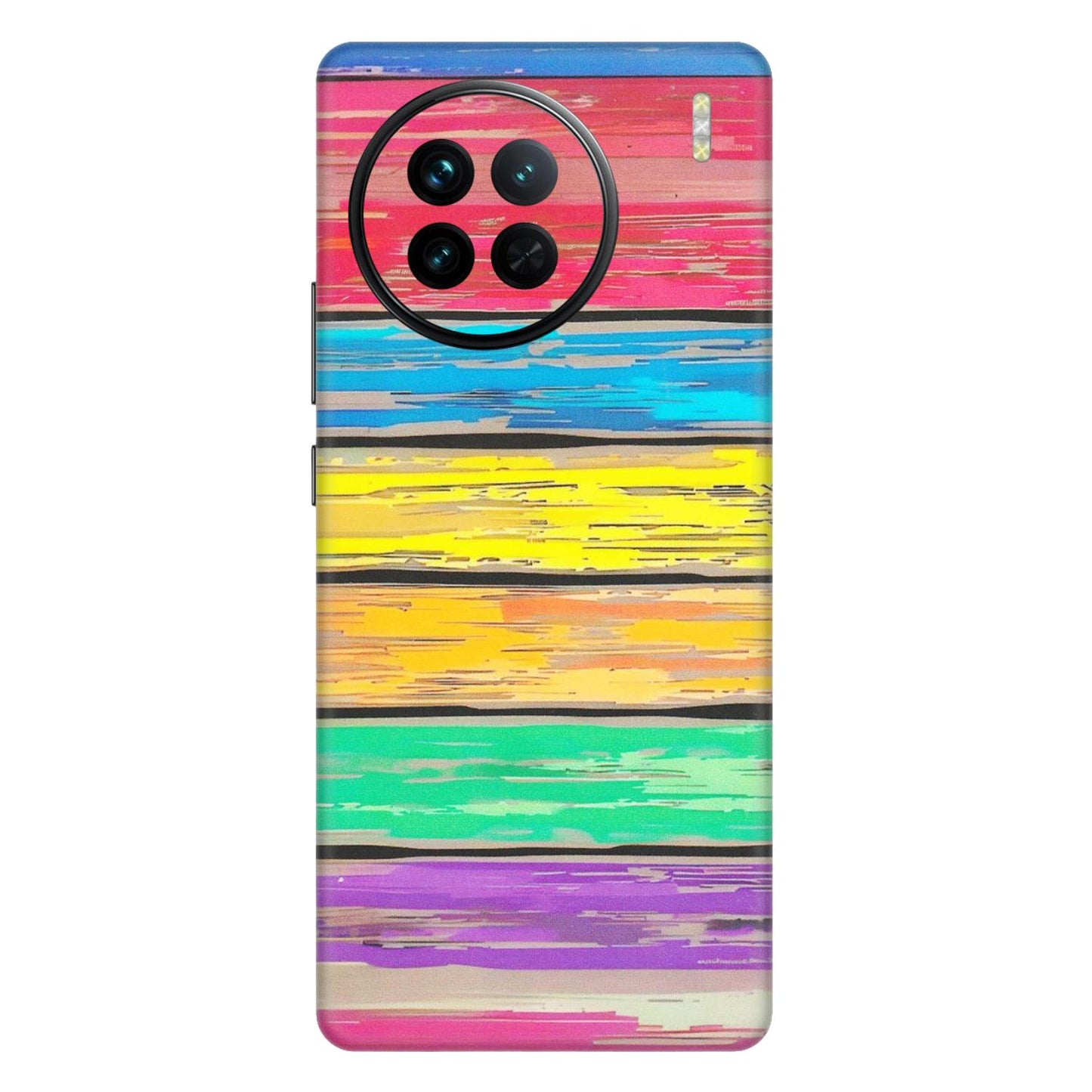 VIVO Z/V/X/T/U/S Series Phone Skins (All Models) - Multi Colour Wooden Wall - Matte Finish (M-96) Vivo X90