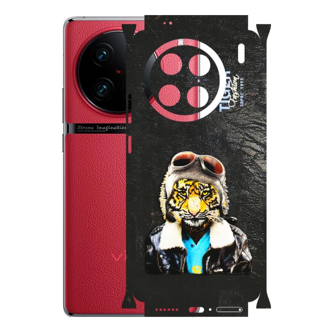 VIVO Z/V/X/T/U/S Series Phone Skins (All Models) - Rider Tiger - 3D Embossed Finish (L-113) Vivo X90 Pro