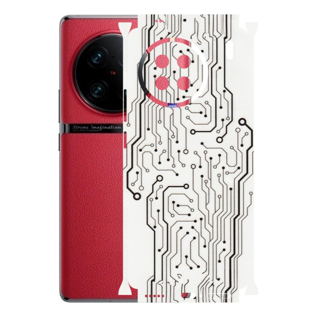 VIVO Z/V/X/T/U/S Series Phone Skins (All Models) - Tech Circuits - Transparent Finish (T-03) Vivo X90