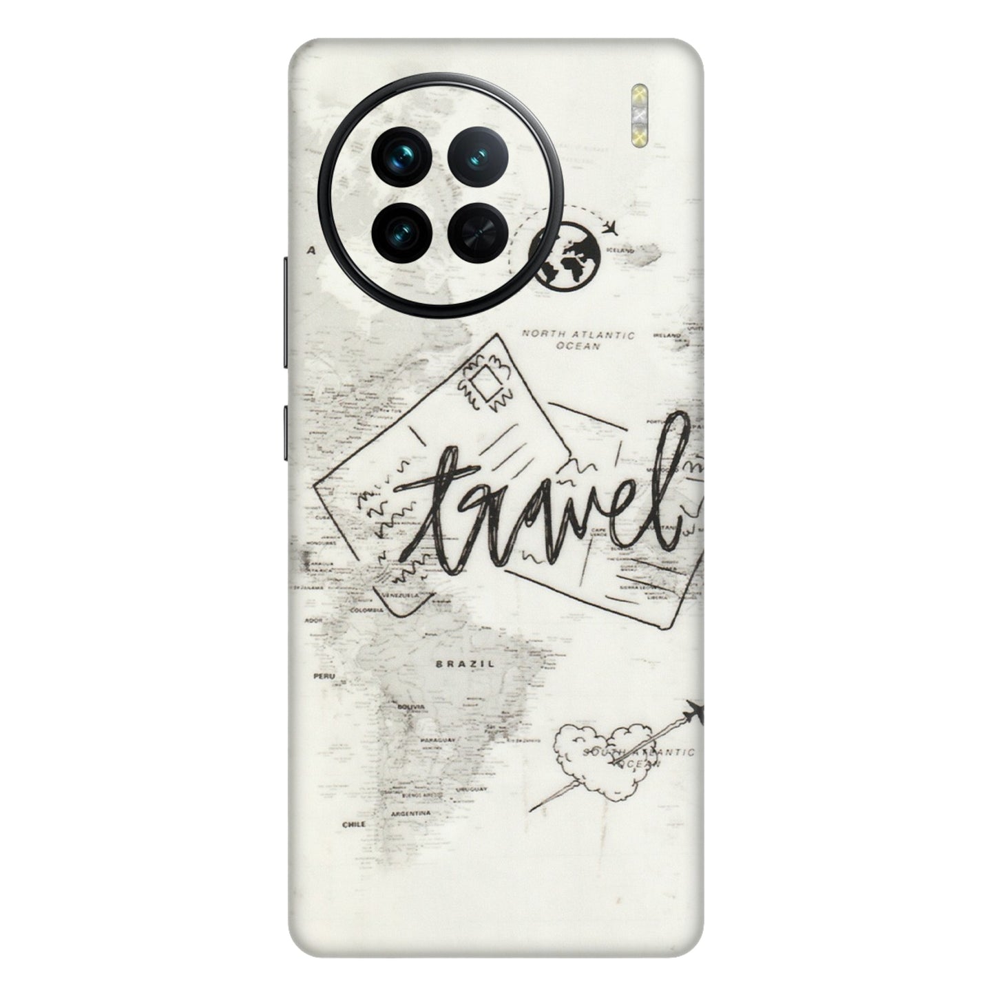 VIVO Z/V/X/T/U/S Series Phone Skins (All Models) - Travel Ticket - Transparent Finish (T-06) Vivo X90