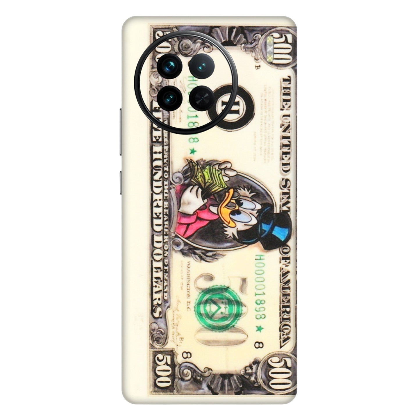 VIVO Z/V/X/T/U/S Series Phone Skins (All Models) - Five Hundred Dollar Duck - Transparent Finish (T-15) Vivo X90