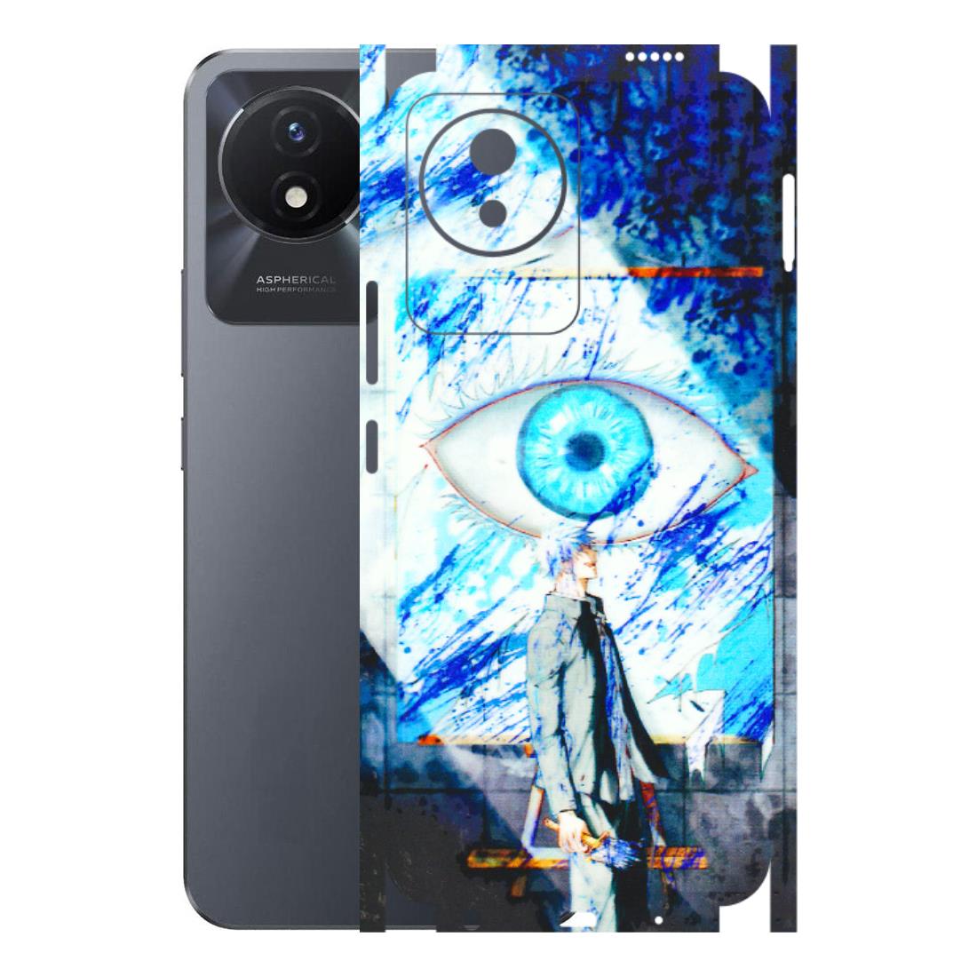 VIVO Y Series Phone Skins (All Models) - Anime Sea Blue Eye - 3D Embossed Finish (L-318) Vivo Y02T