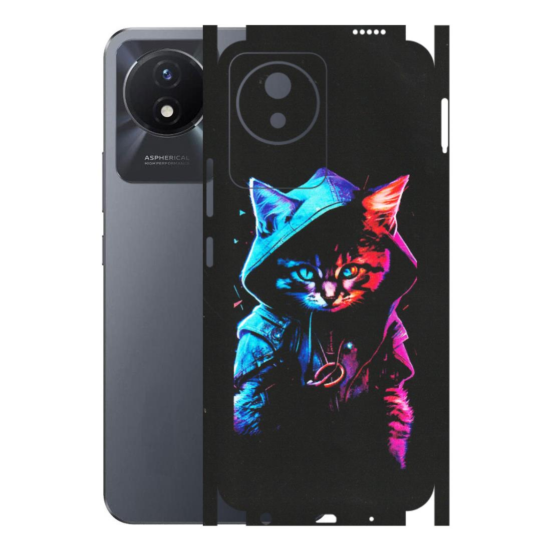 VIVO Y Series Phone Skins (All Models) - Cyberpunk Cat - Matte Finish (M-45) Vivo Y02T