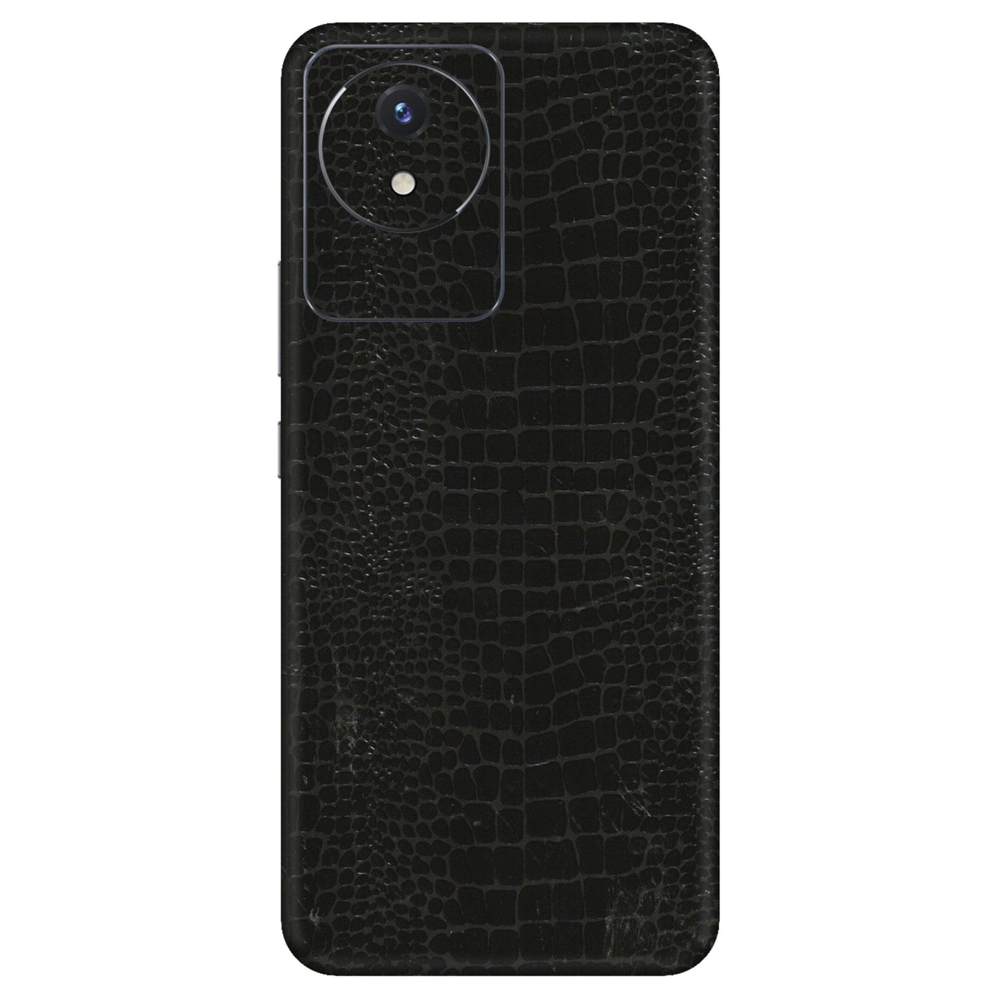 VIVO Y Series Phone Skins (All Models) - Snake Leather Black - 3D Embossed Finish (L-107) Vivo Y02