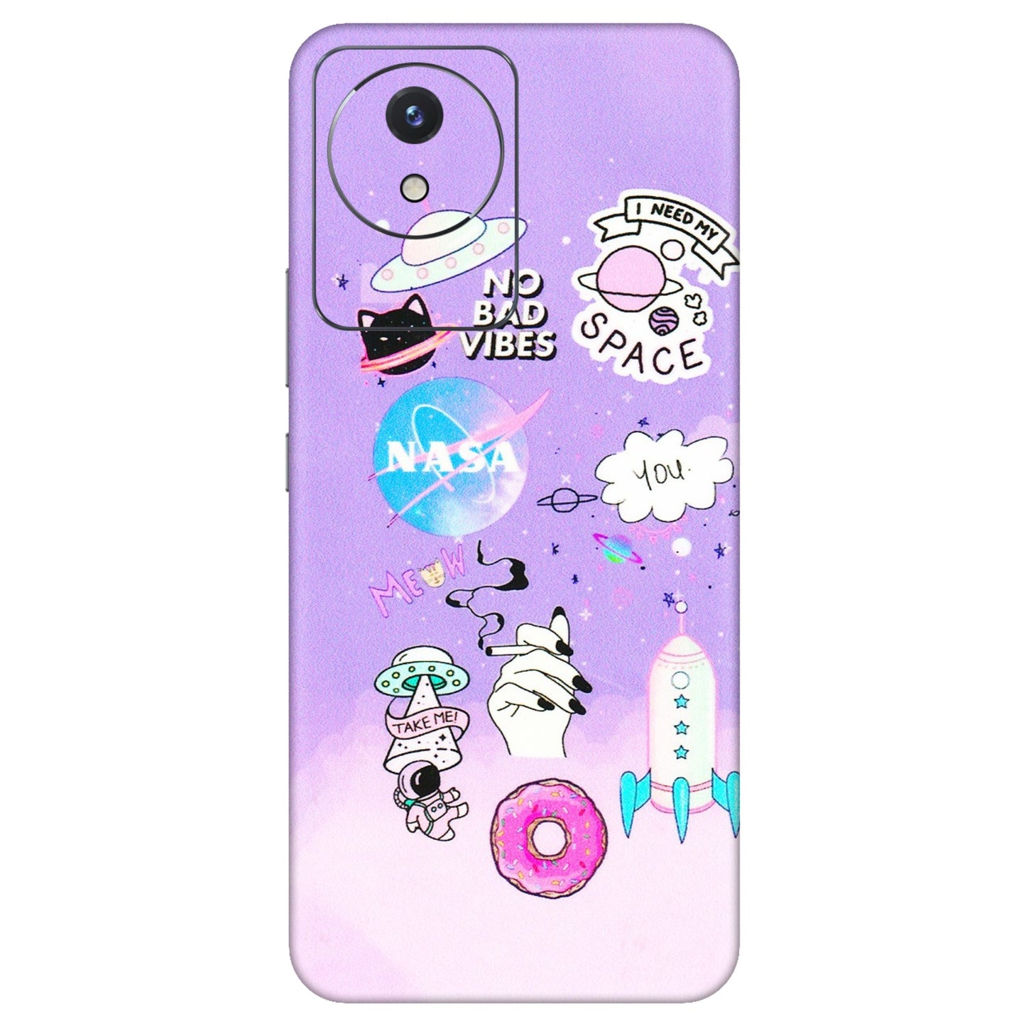 VIVO Y Series Phone Skins (All Models) - I Need My Nasa Skin - 3D Embossed Finish (L-149) Vivo Y02