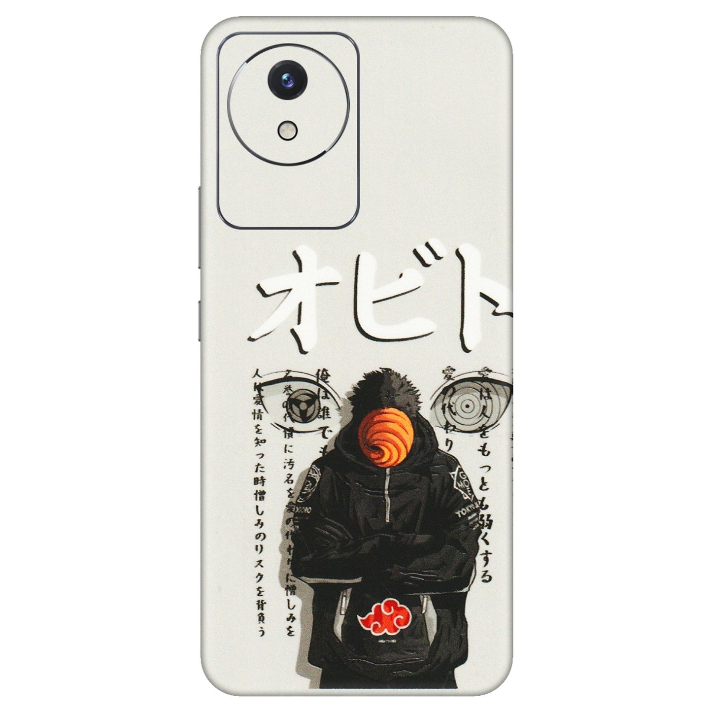 VIVO Y Series Phone Skins (All Models) - Obito Anime Eye - 3D Embossed Finish (L-19) Vivo Y02
