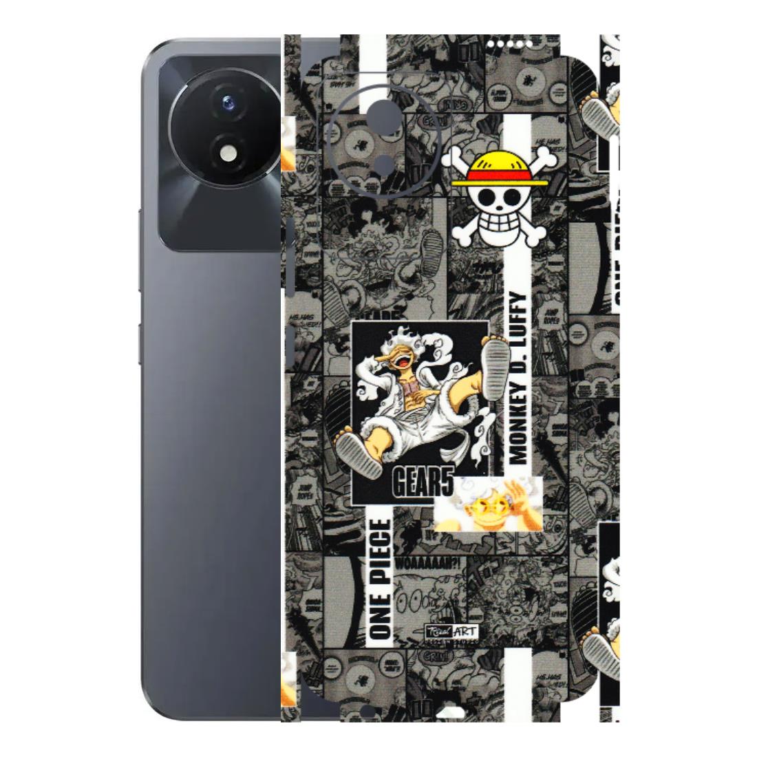 VIVO Y Series Phone Skins (All Models) - Cuffy Anime MonkeyCamic - 3D Embossed Finish (L-242) Vivo Y02