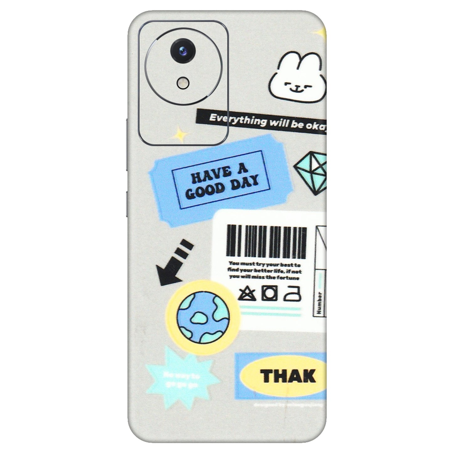 VIVO Y Series Phone Skins (All Models) - Will Be Okay Design - 3D Embossed Finish (L-316) Vivo Y02