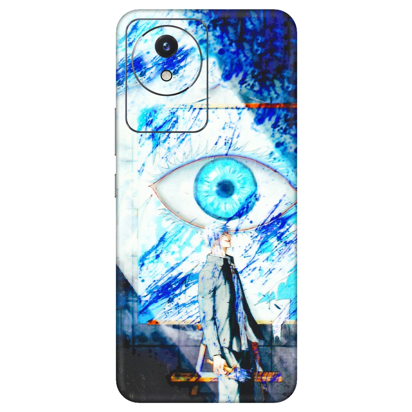VIVO Y Series Phone Skins (All Models) - Anime Sea Blue Eye - 3D Embossed Finish (L-318) Vivo Y02