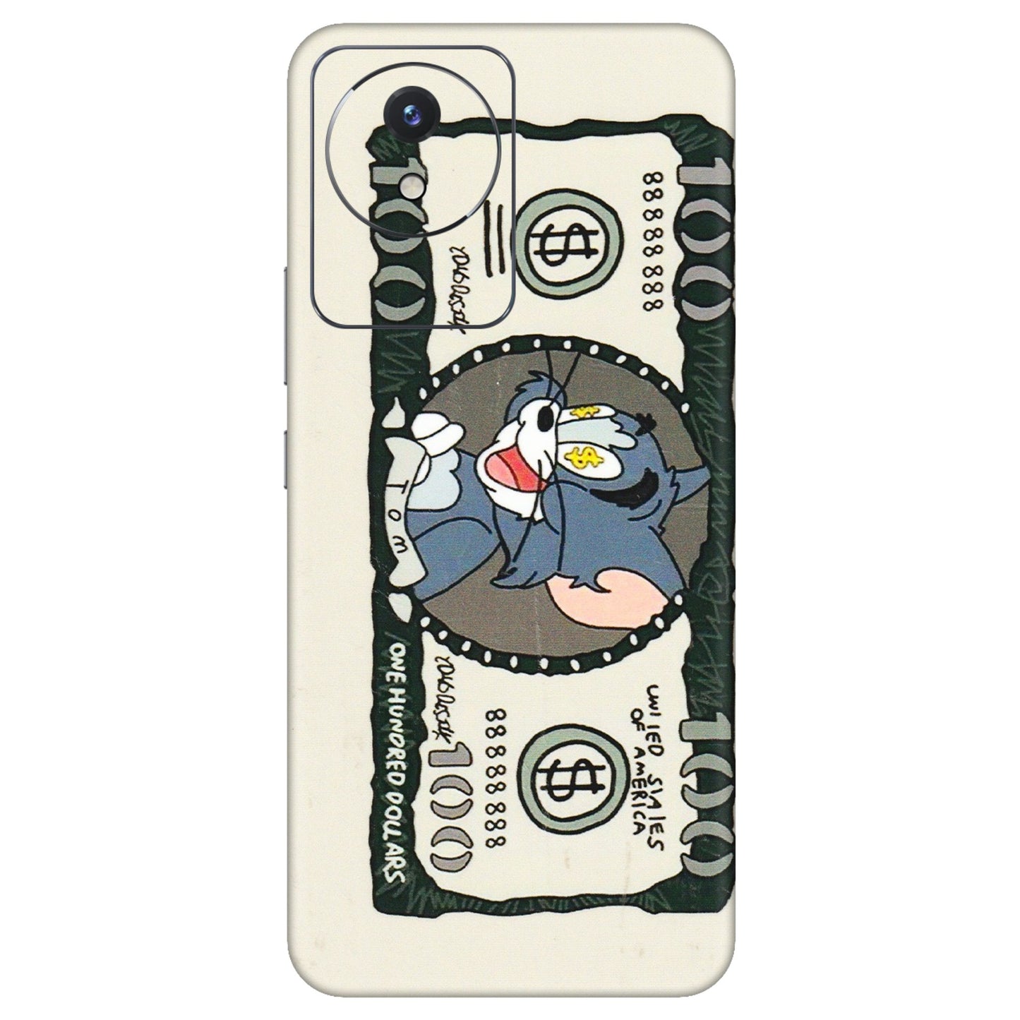 VIVO Y Series Phone Skins (All Models) - Tom Hundred Dollar - 3D Embossed Finish (L-324) Vivo Y02