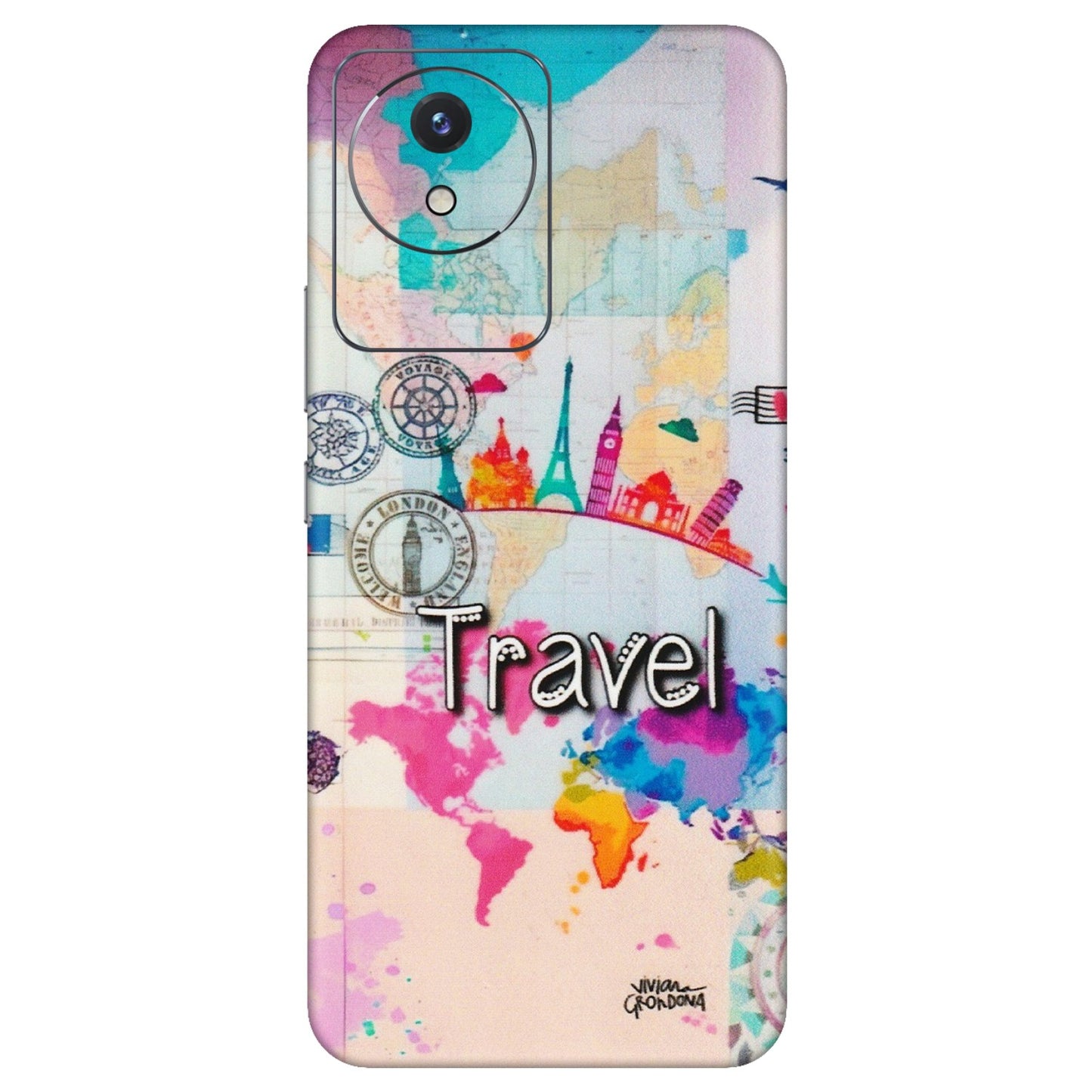 VIVO Y Series Phone Skins (All Models) - Travel The Wonders - Matte Finish (M-108) Vivo Y02
