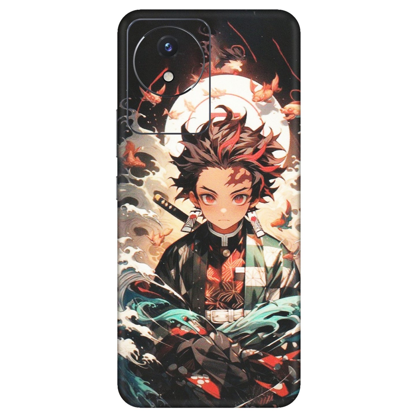 VIVO Y Series Phone Skins (All Models) - Tanjiro Demon Slayer Anime - Matte Finish (M-158) Vivo Y02