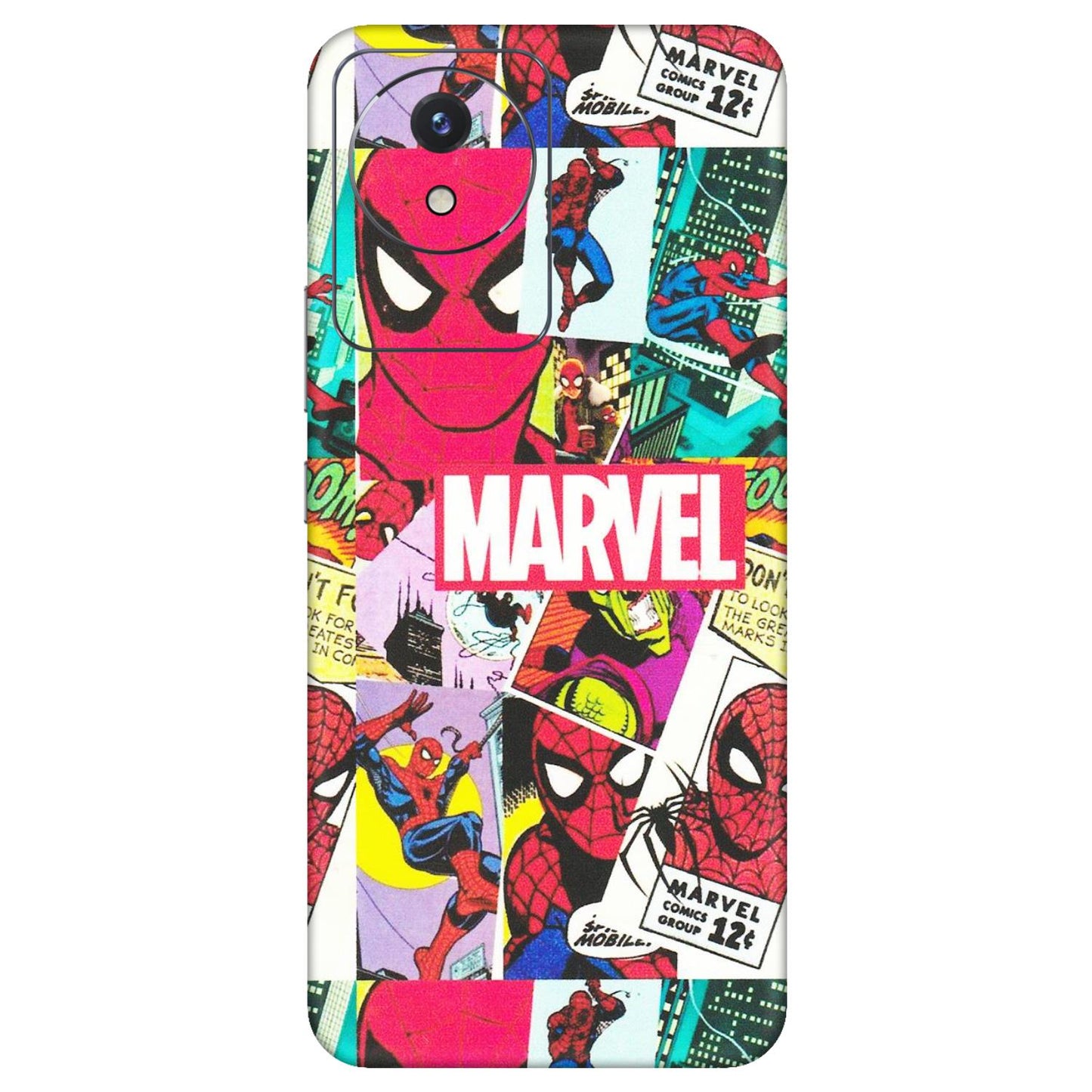 VIVO Y Series Phone Skins (All Models) - Marvel Comic Spiderman Grafitti - Matte Finish (M-72) Vivo Y02
